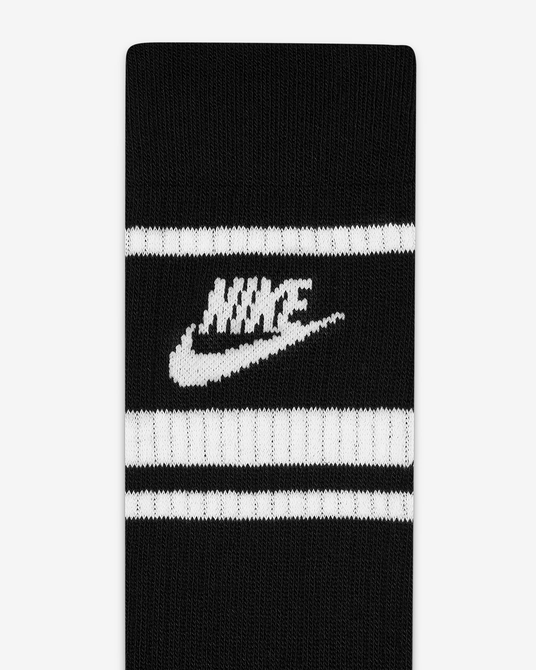 Nike Sportswear Dri-FIT Everyday Essential Crew Socks (3 Pairs) - Black/White