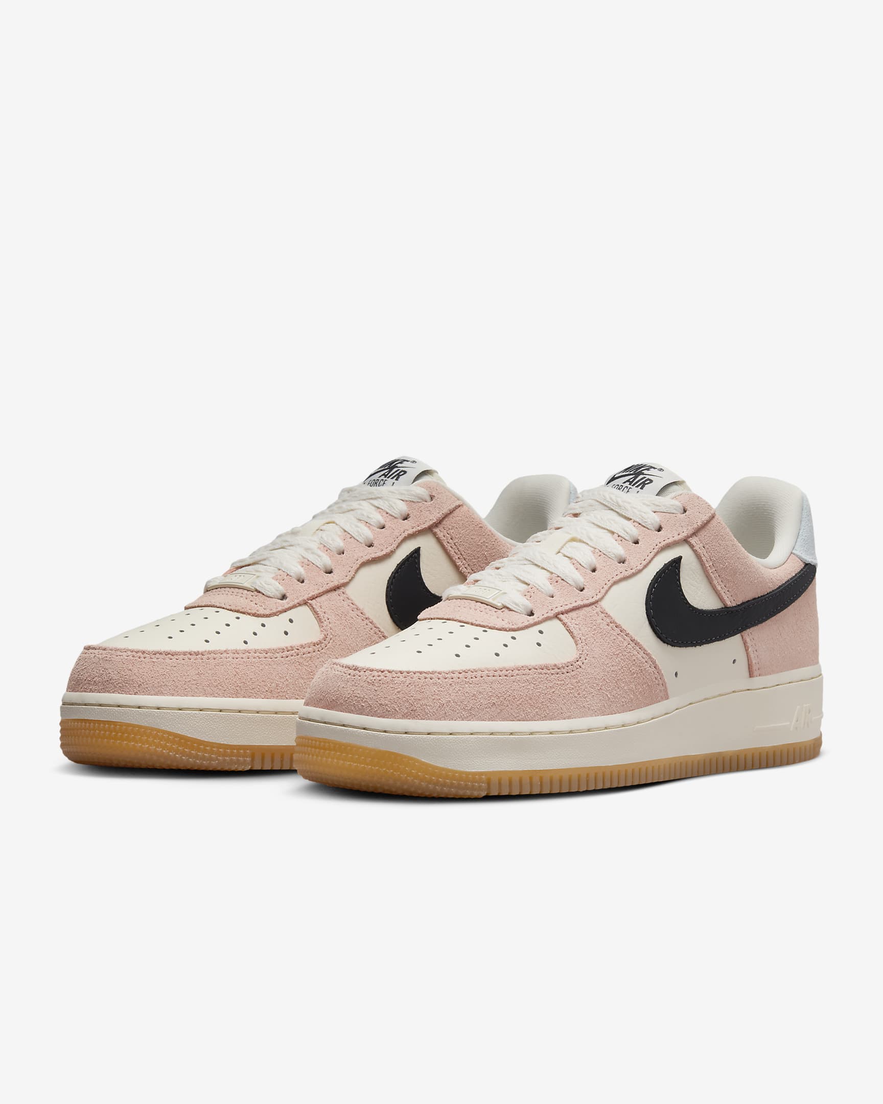 Sapatilhas Nike Air Force 1 '07 para mulher - Laranja Artic/Pale Ivory/Azul Glacier/Off Noir