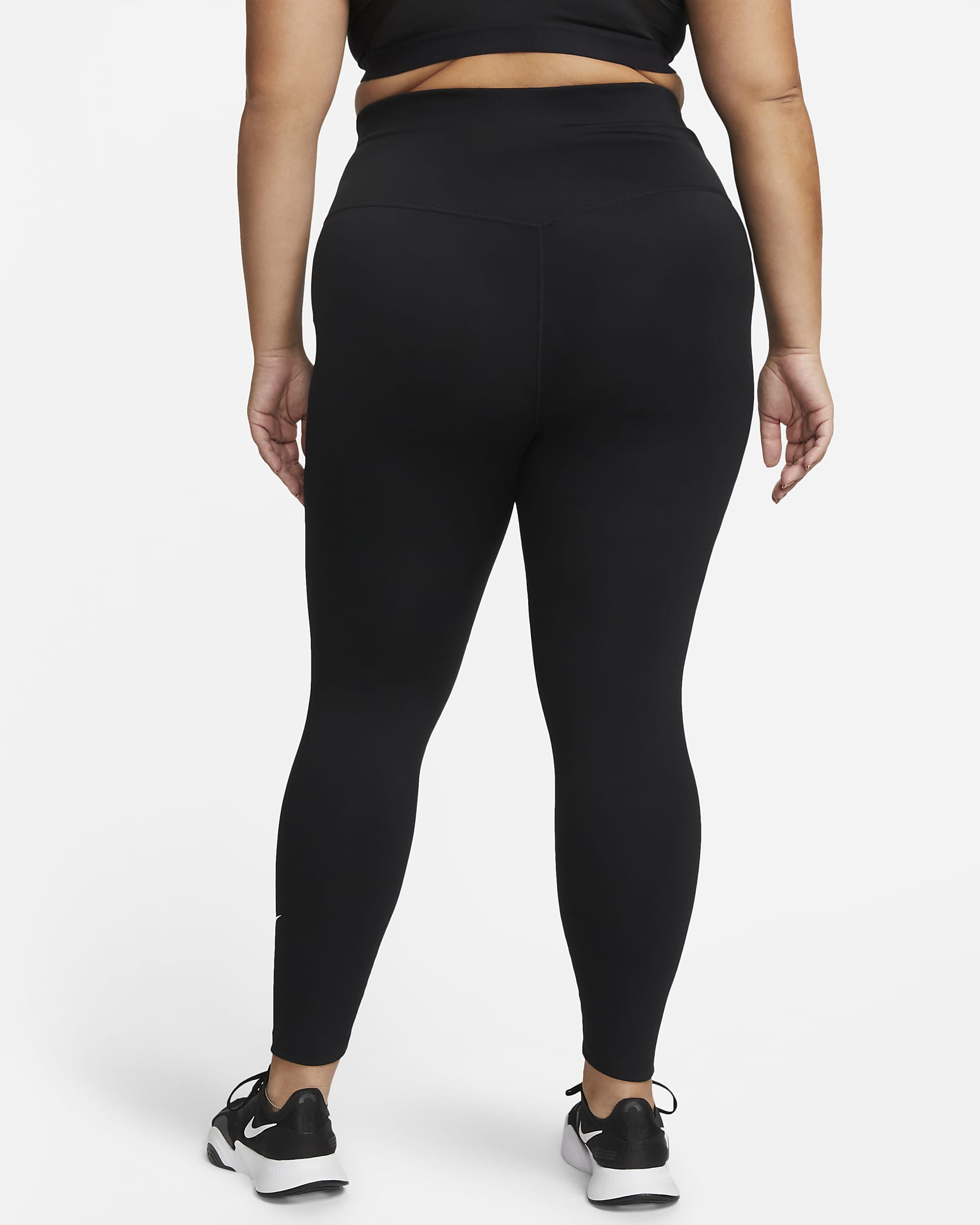 Legging Taille Haute Femme Grandes Tailles HIPOWER - Opaque Noir, Confort Et Maintien Parfait