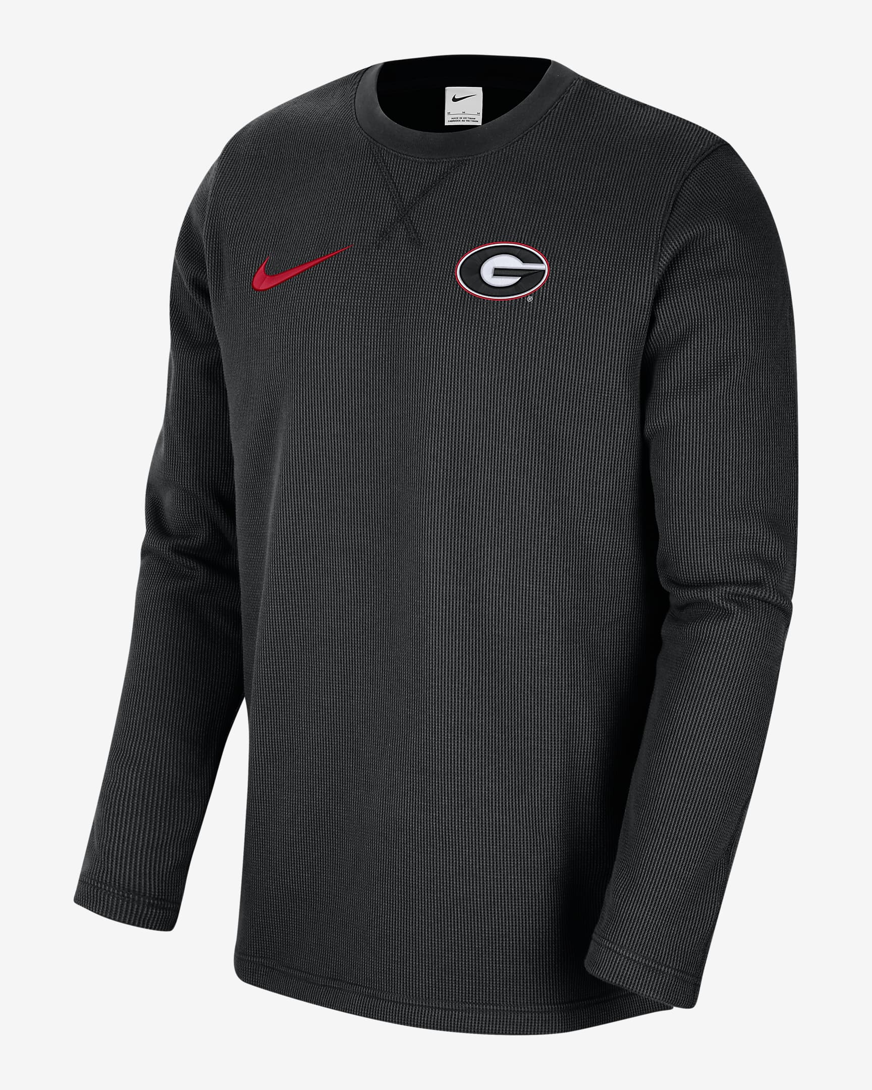 Georgia Men's Nike College Long-Sleeve Top - Black/Black/University Red