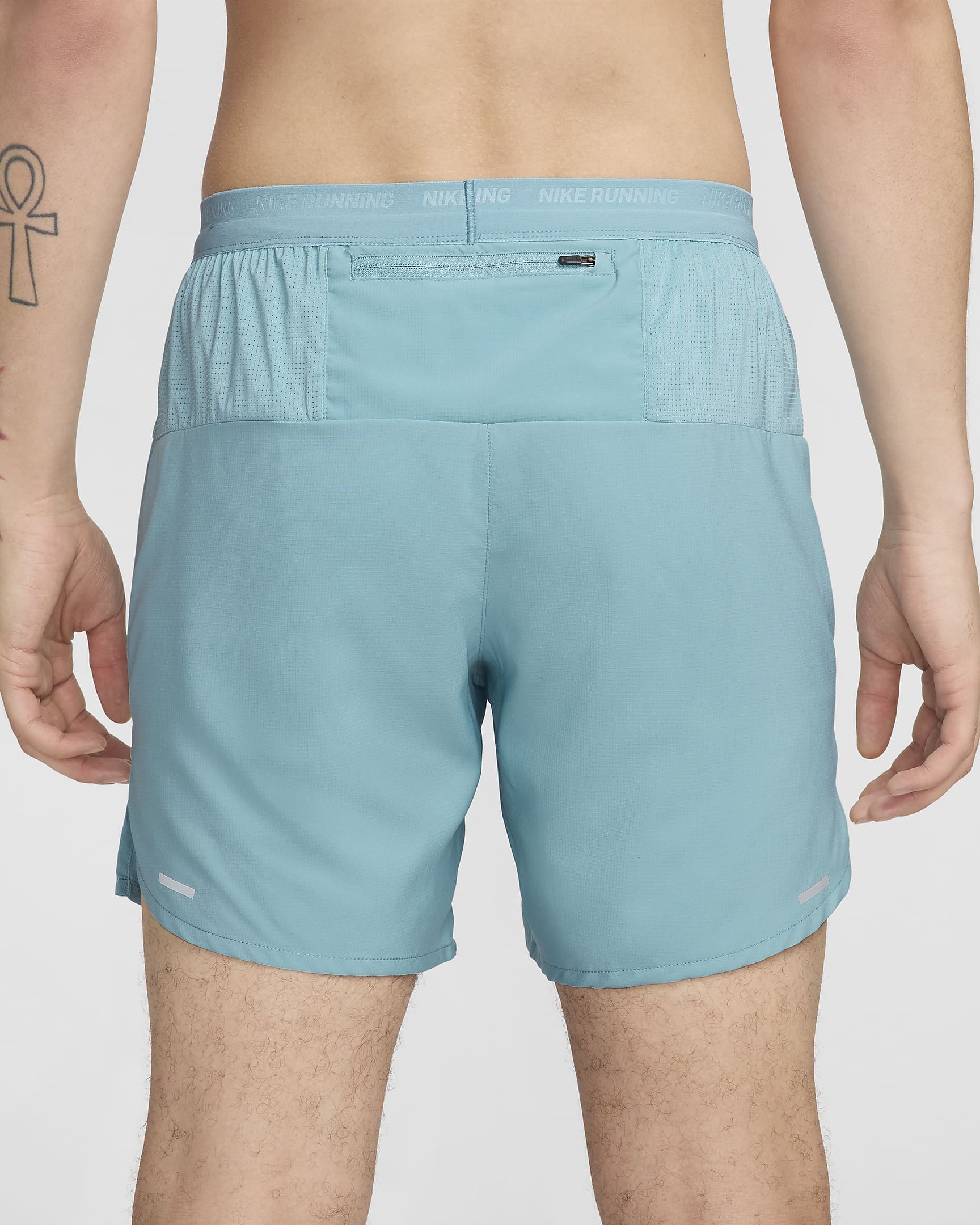 Shorts da running 18 cm con slip foderati Dri-FIT Nike Stride – Uomo - Denim Turquoise/Nero