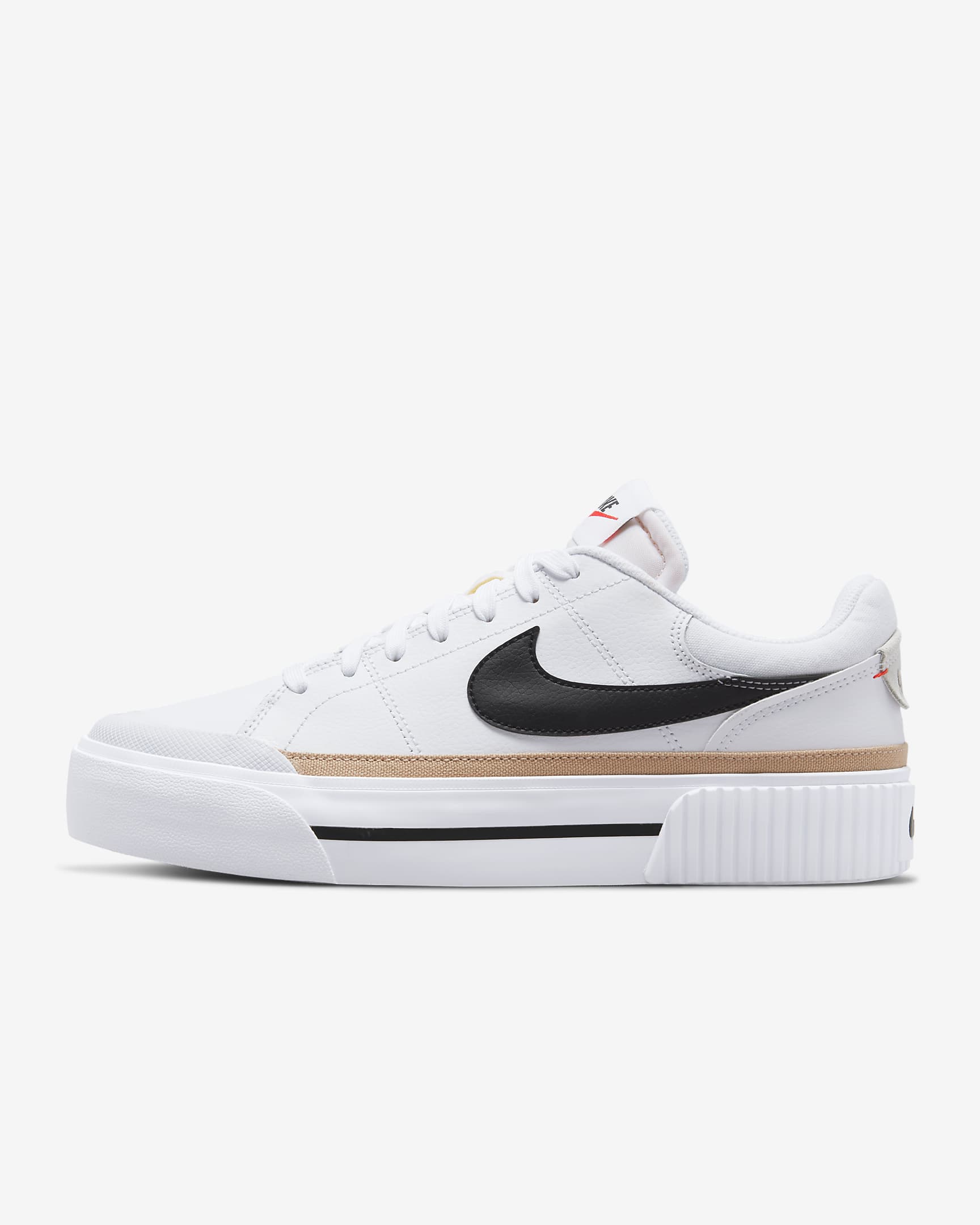 Nike Court Legacy Lift-sko til kvinder - hvid/Hemp/Team Orange/sort