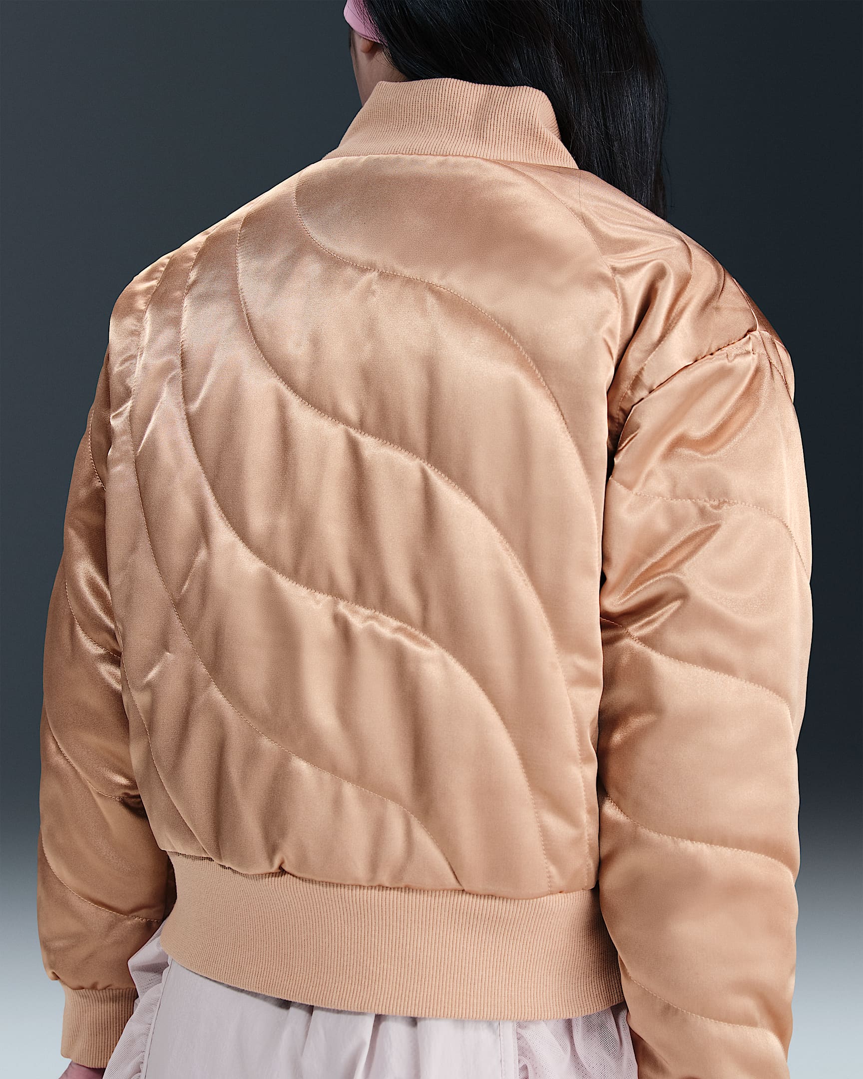 Nike Sportswear Big Kids' (Girls') Jacket - Hemp/White