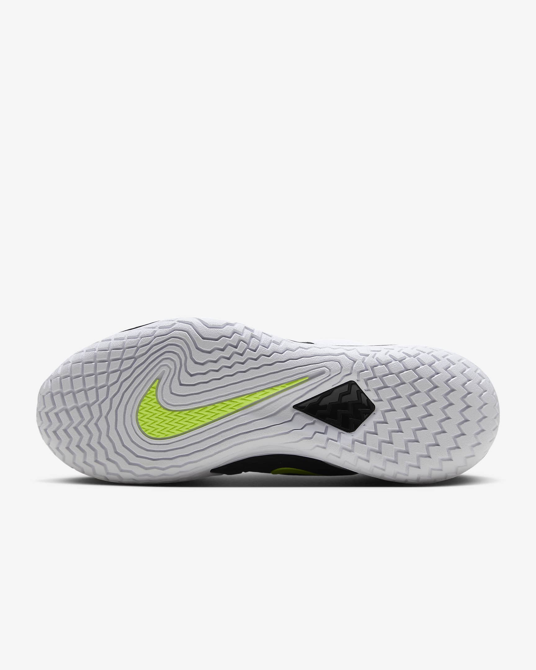 NikeCourt Vapor Cage 4 Rafa Men's Hard Court Tennis Shoes - Black/White/Volt/Metallic Silver