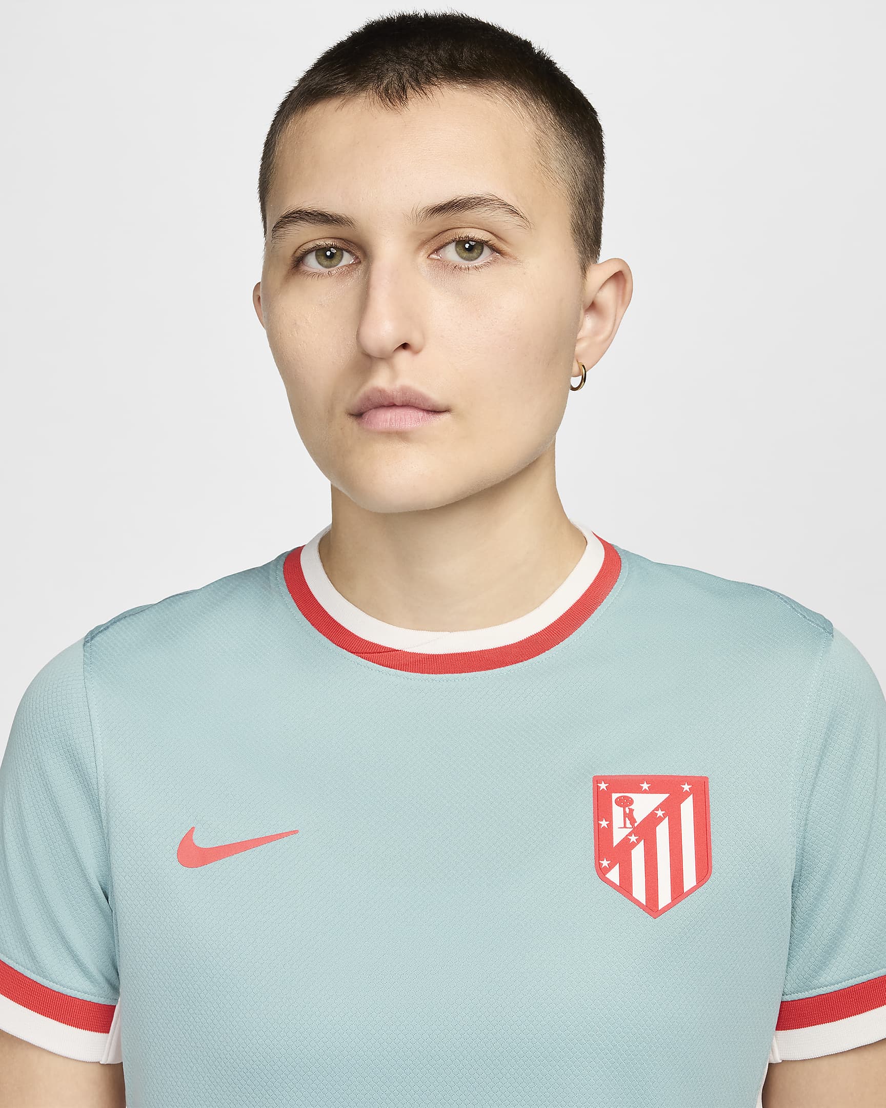 Segunda equipación Stadium Club Atlético de Madrid 2024/25 Camiseta de fútbol Replica Nike Dri-FIT - Mujer - Cannon/Phantom/Carmesí claro/Carmesí claro