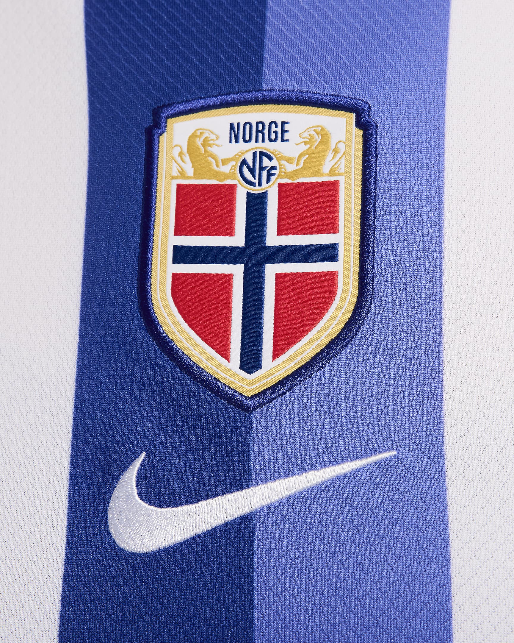 Noorwegen 2024 Stadium Thuis Nike Dri-FIT replica voetbalshirt voor dames - Team Red/Blue Void/Wit