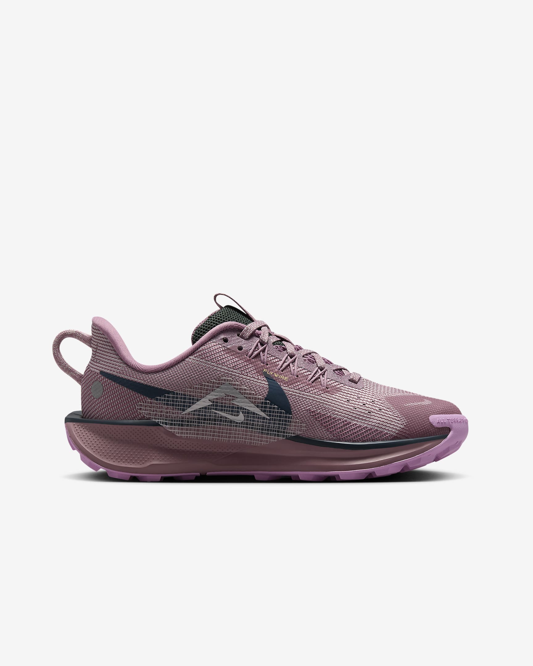 Nike Pegasus Trail 5 Traillaufschuh (ältere Kinder) - Plum Dust/Platinum Violet/Beyond Pink/Metallic Silver