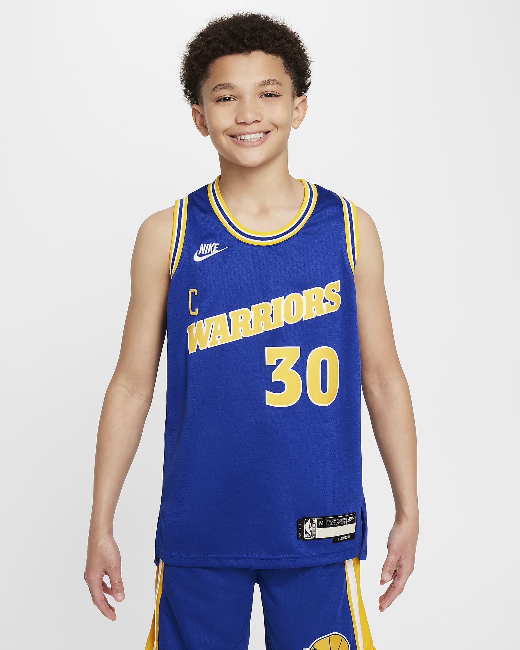 Φανέλα Nike Dri-FIT NBA Swingman Stephen Curry Γκόλντεν Στέιτ Ουόριορς για μεγάλα παιδιά - Rush Blue