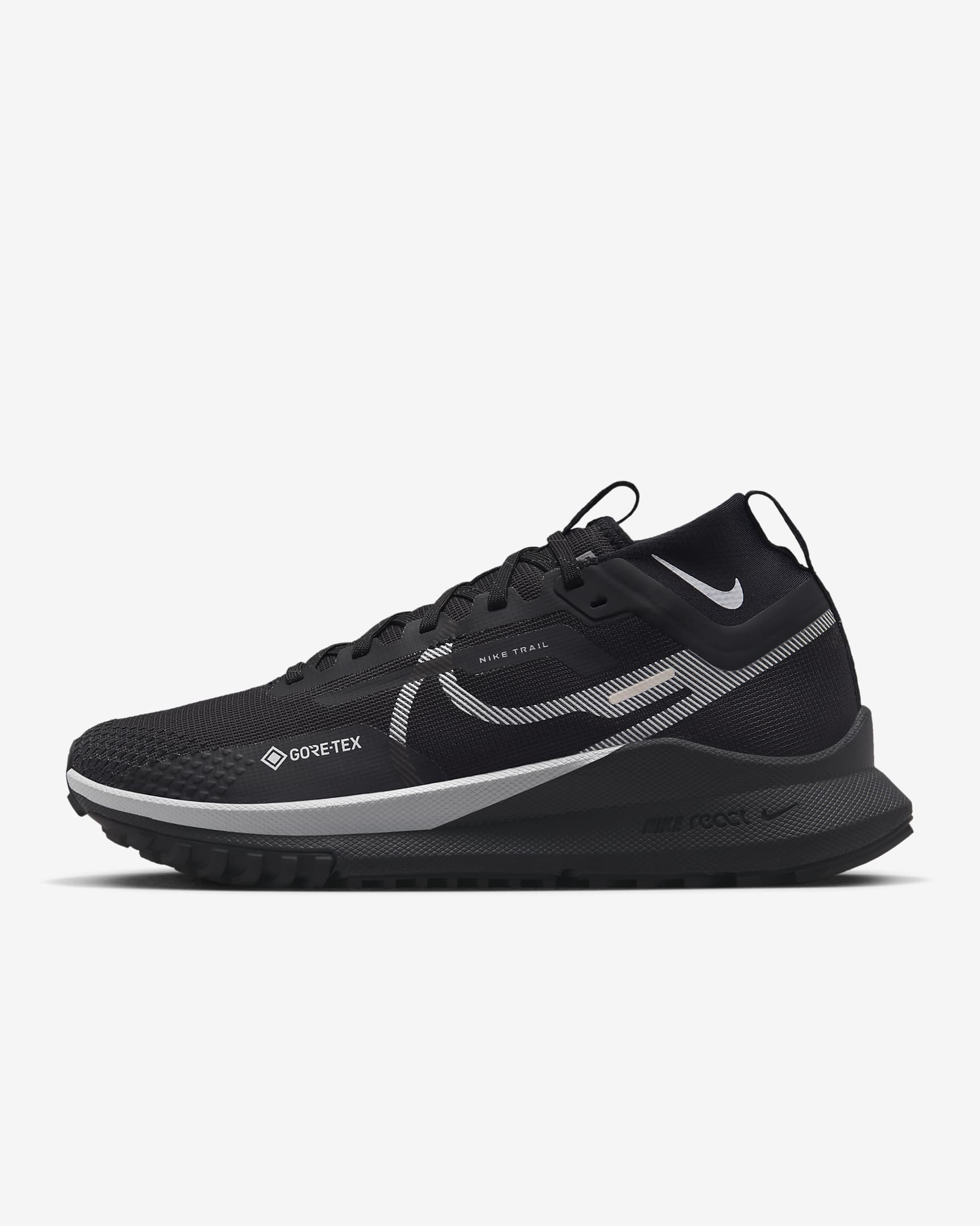 Vandtætte Nike Pegasus Trail 4 GORE-TEX-trailløbesko til kvinder - sort/Reflect Silver/Wolf Grey