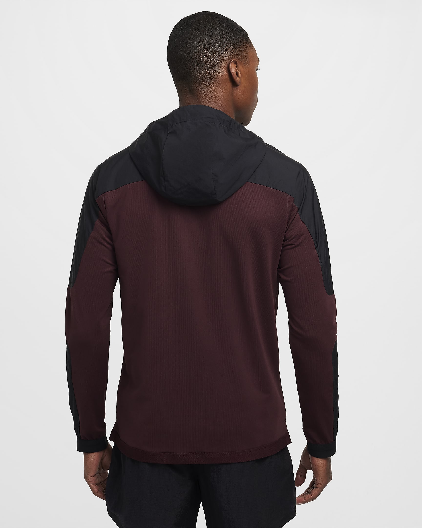 Nike Men's Long-Sleeve Running Top - Burgundy Crush/Black/Black