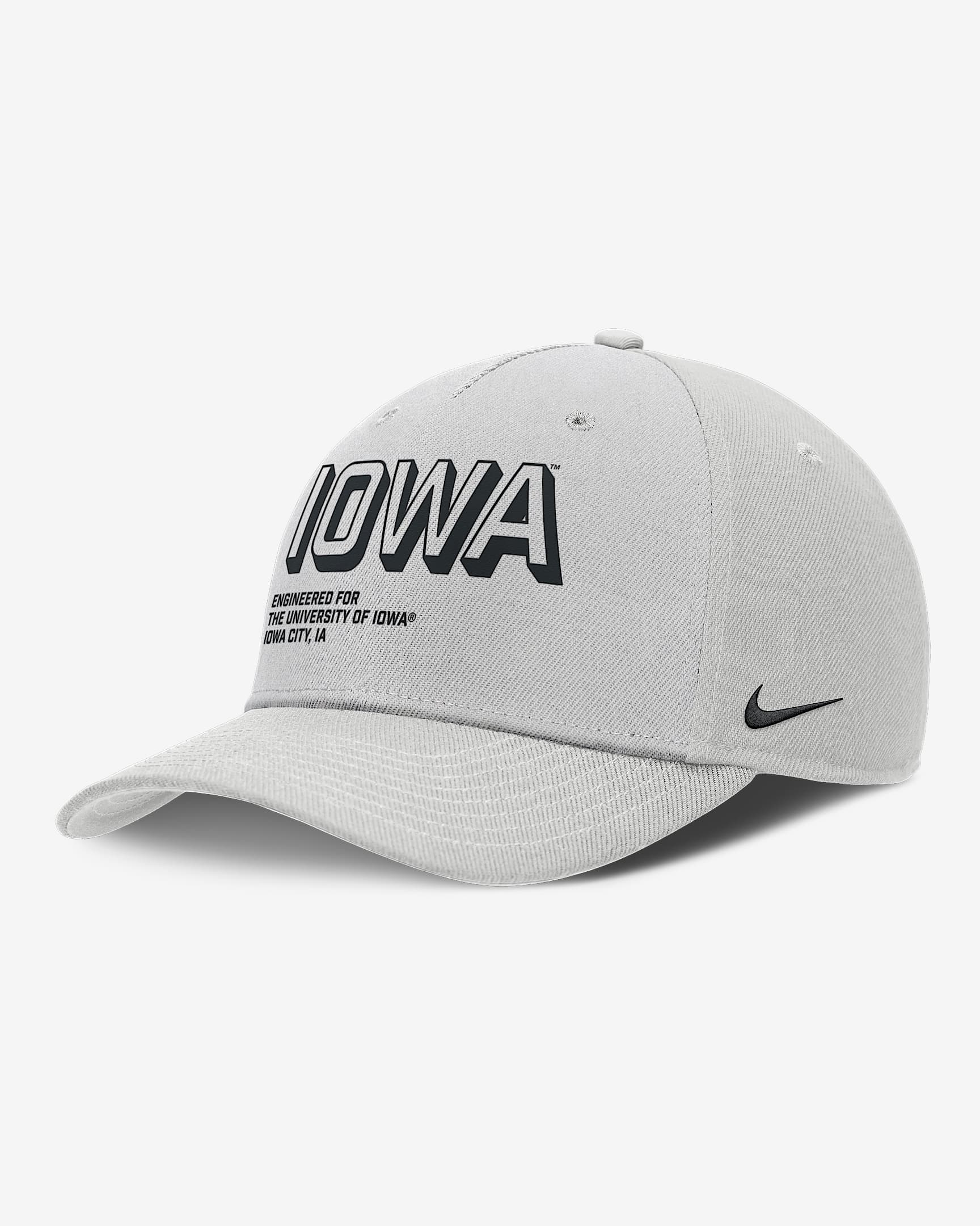 Iowa On-Field Primetime Rise Men's Nike College Adjustable Hat - Grey