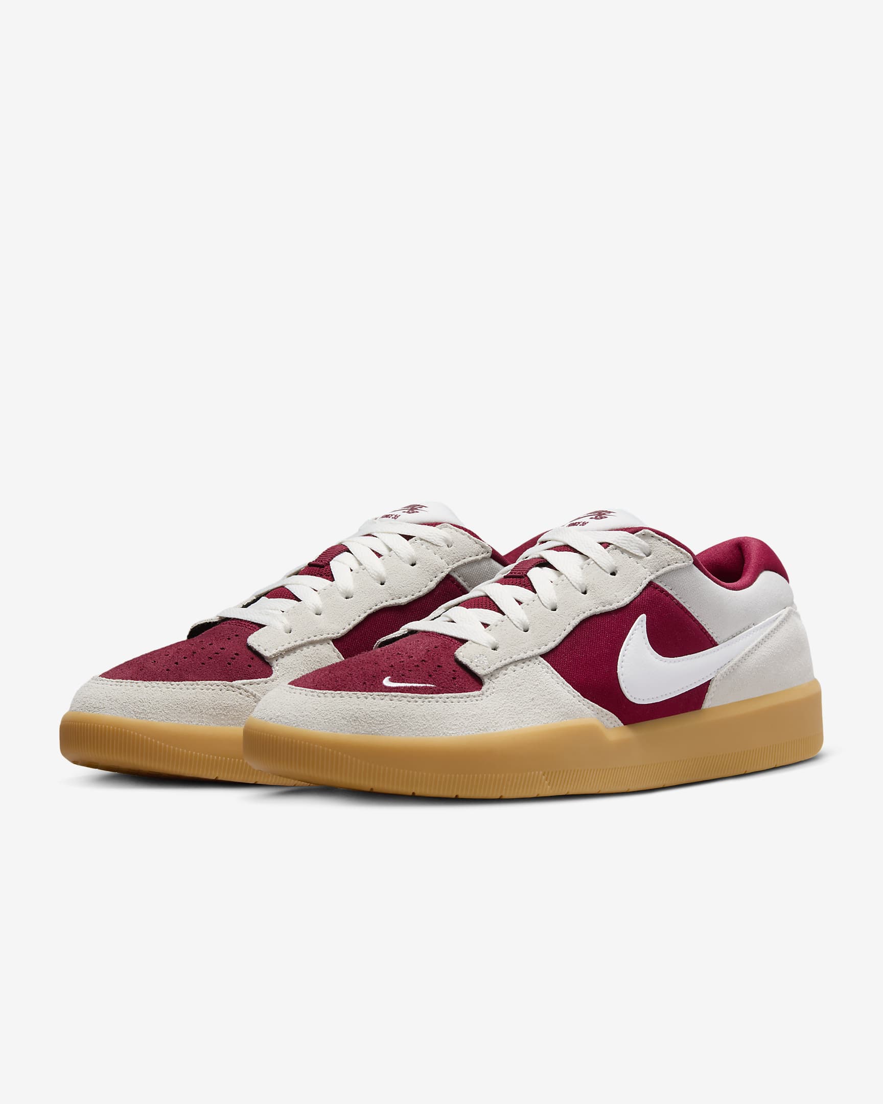 Nike SB Force 58 Skate Shoes - Team Red/Summit White/Gum Light Brown/White