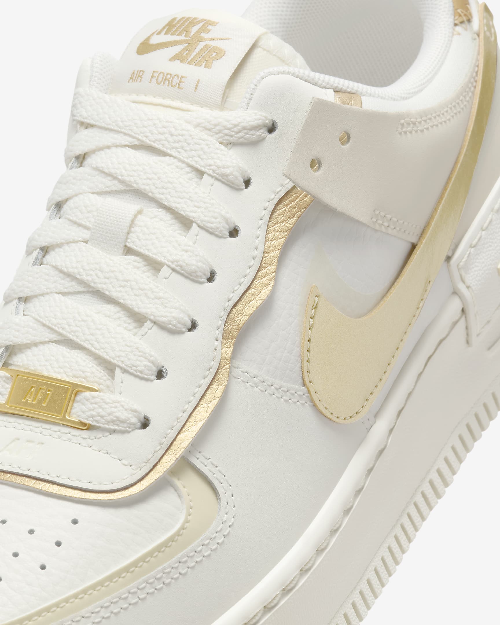 Nike Air Force 1 Shadow 女鞋 - Sail/Coconut Milk/Metallic Gold