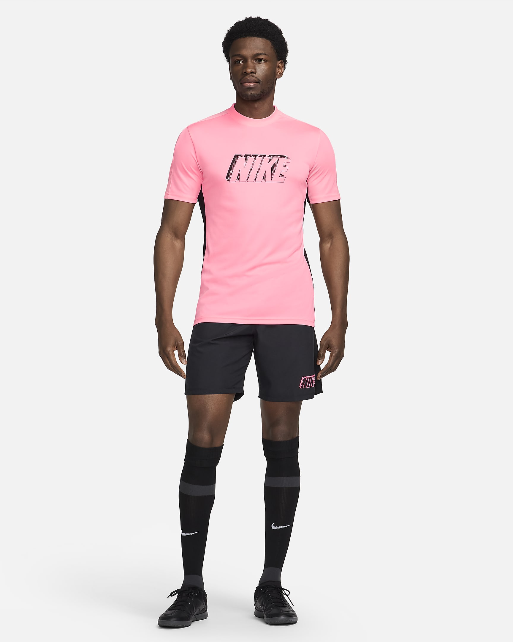 Nike Academy Dri-FIT Erkek Futbol Şortu - Siyah/Siyah/Sunset Pulse