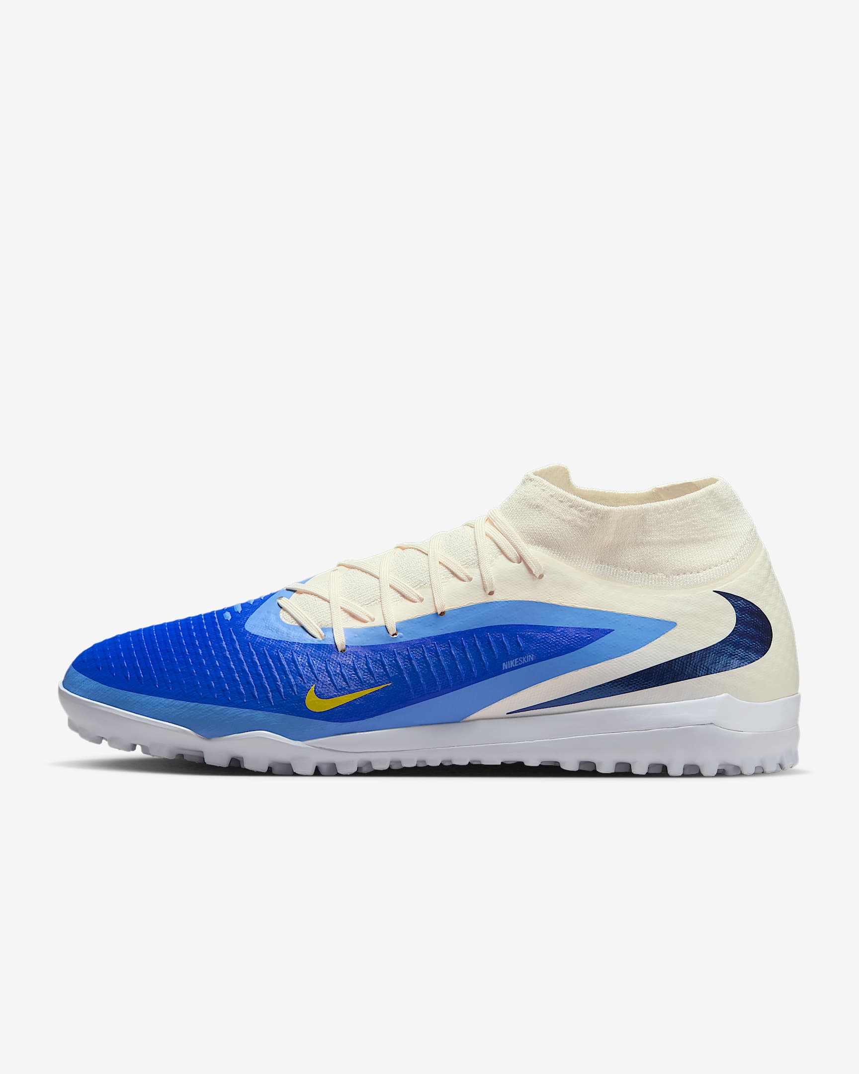 Nike Phantom 6 High Academy Turf Soccer Shoes - Racer Blue/Dark Obsidian