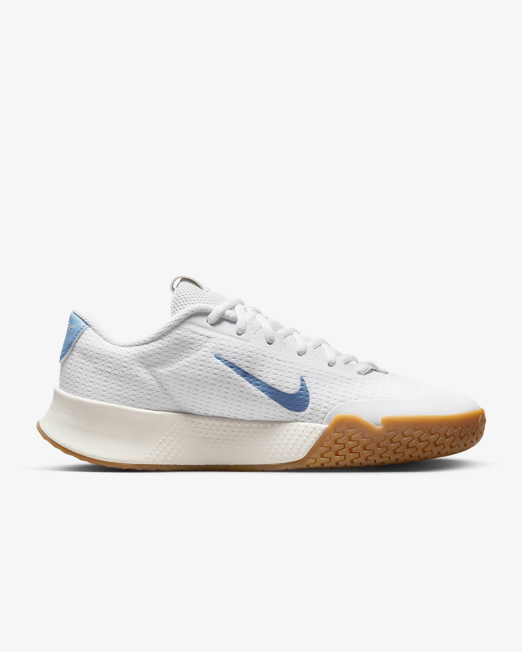 NikeCourt Vapor Lite 2 Women's Hard Court Tennis Shoes - White/Sail/Gum Light Brown/Light Blue