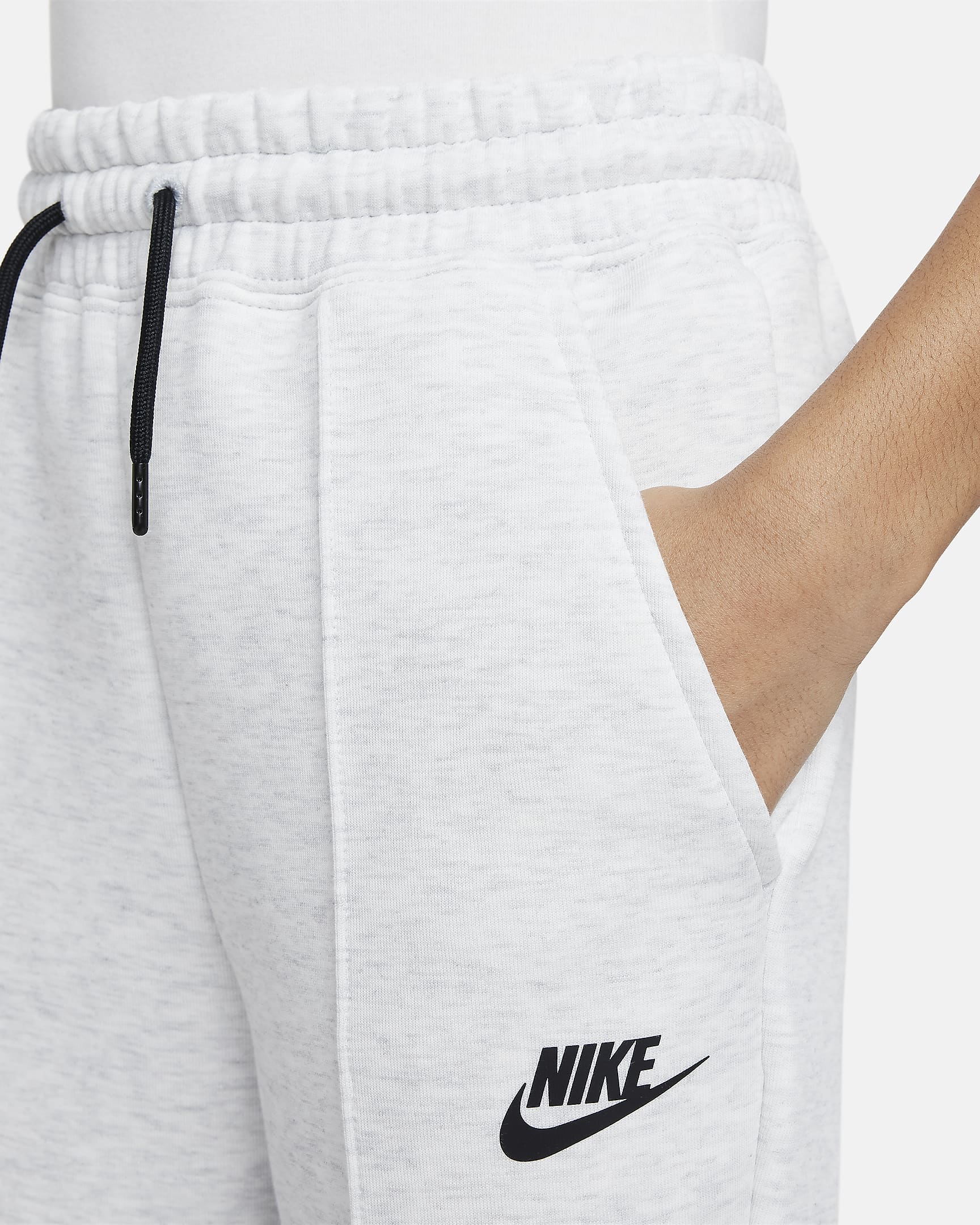 Nike Sportswear Tech Fleece Older Kids' (Girls') Joggers - Light Grey/Heather/Black/Black