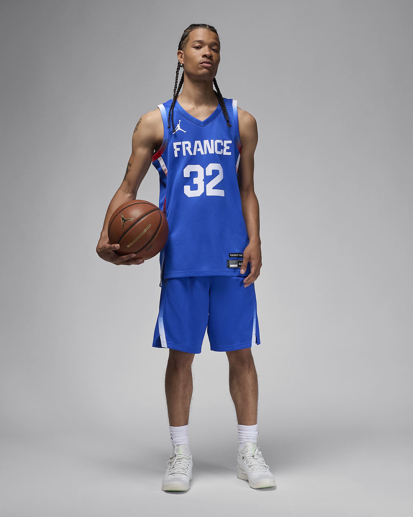 Frankrijk Limited Road Nike basketbalshorts voor heren - Hyper Royal/Wit