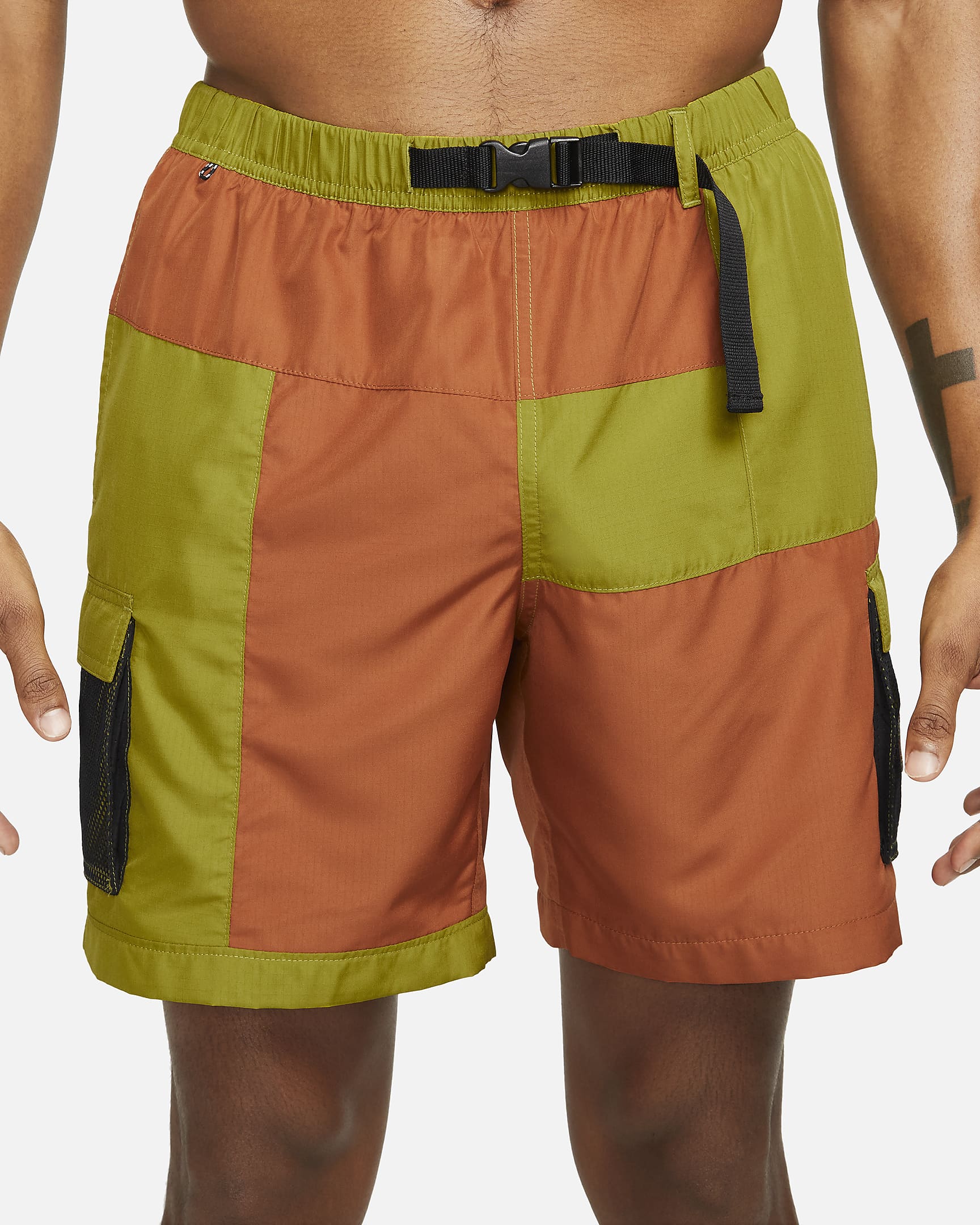 Traje de baño tipo short de voleibol de 18 cm militar para hombre Nike - Musgo