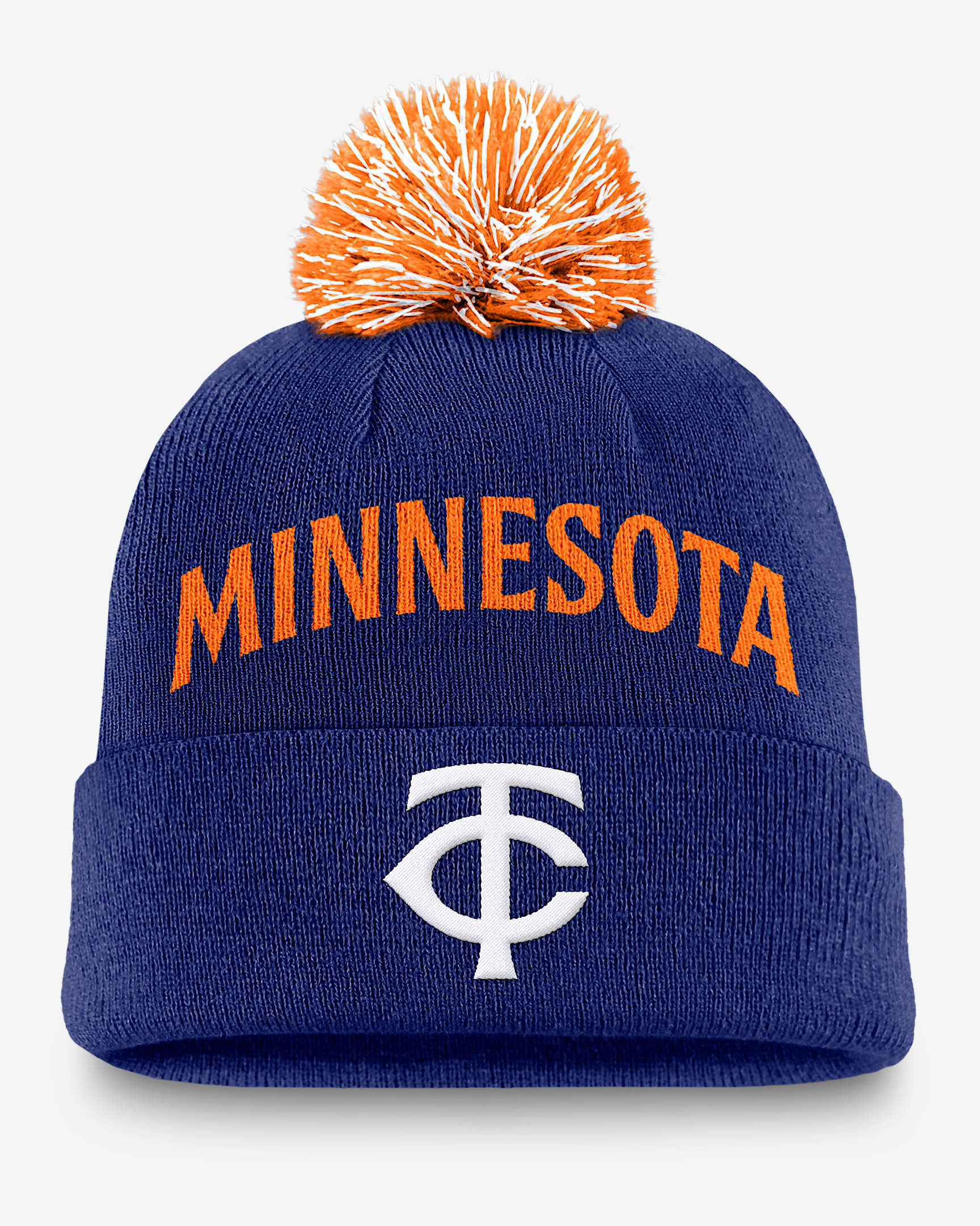 Minnesota Twins Peak Men's Nike MLB Cuffed Pom Beanie - Deep Royal Blue