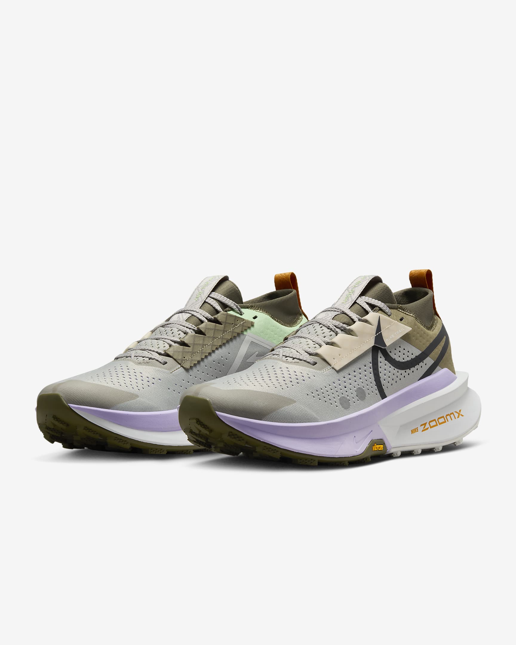 Nike Zegama Trail 2 Men's Trail-Running Shoes - Light Iron Ore/Vapour Green/Lilac Bloom/Anthracite