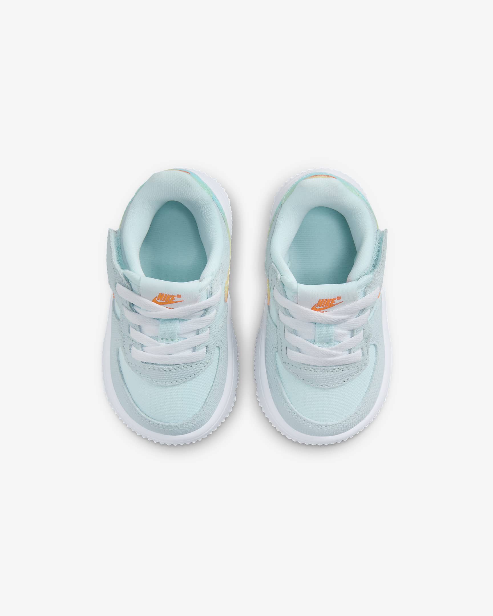 Nike Force 1 Low EasyOn Baby/Toddler Shoes - Glacier Blue/Light Lemon Twist/Aquarius Blue/Total Orange