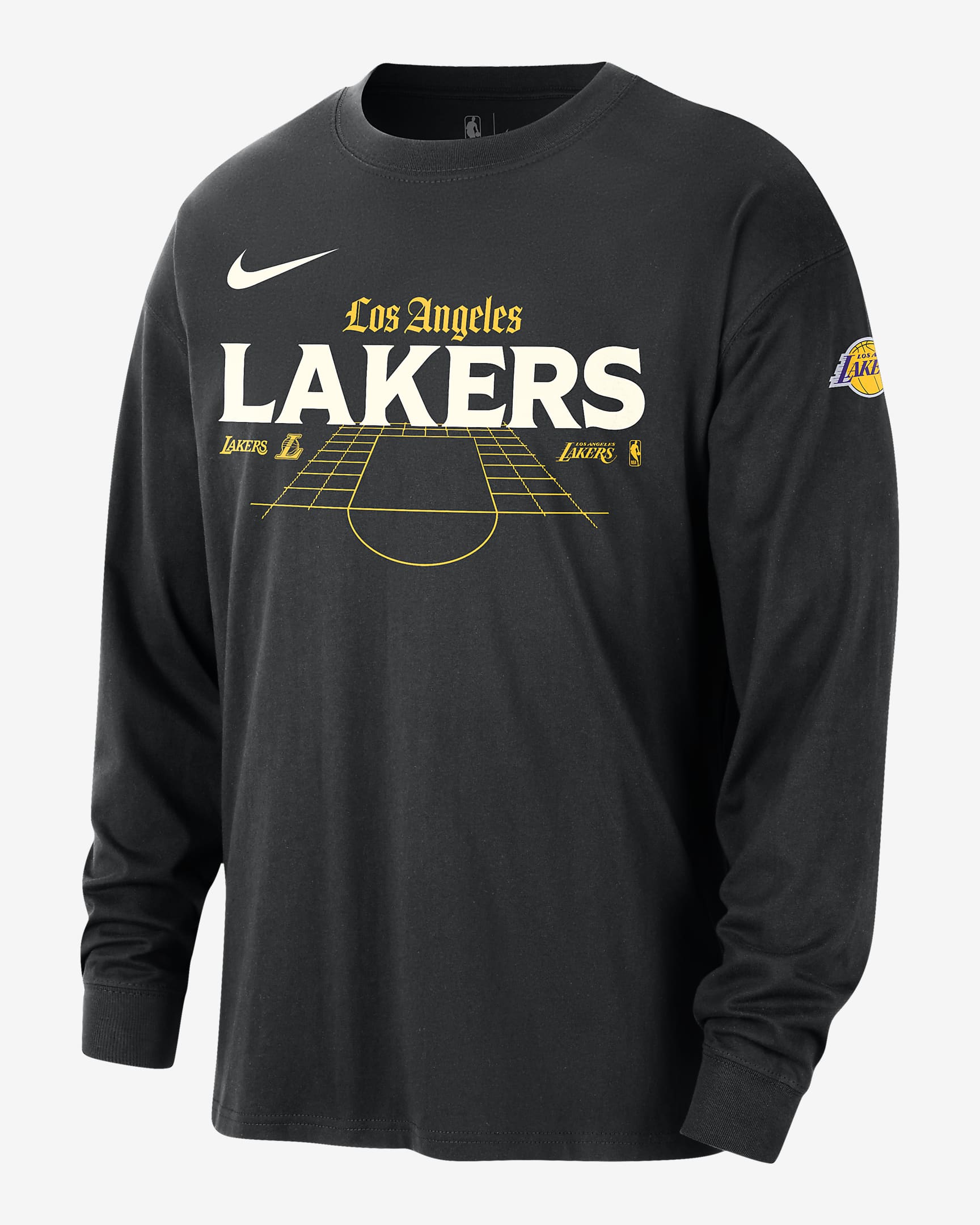 Los Angeles Lakers Men's Nike NBA Long-Sleeve Max90 T-Shirt. Nike SK