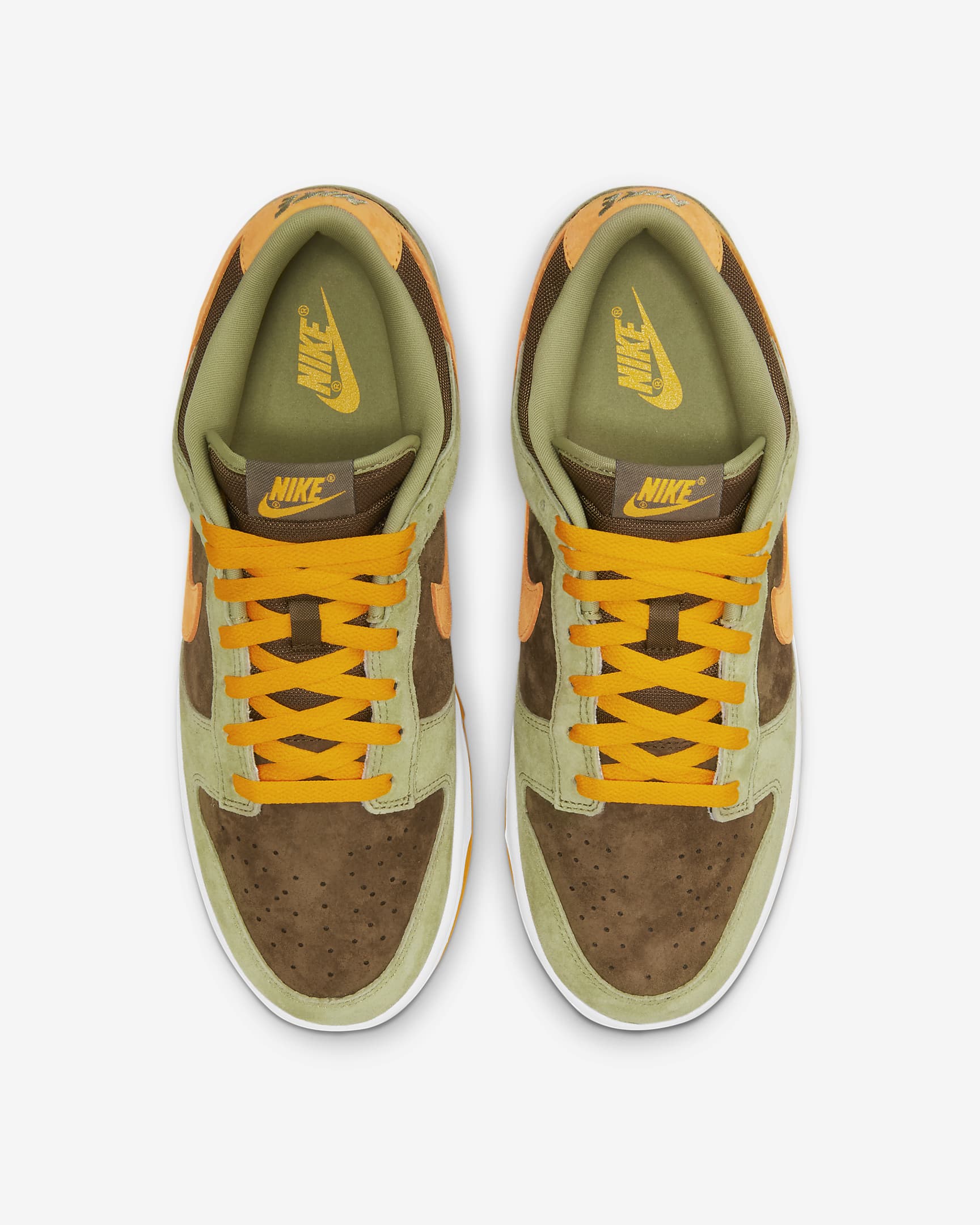 รองเท้าผู้ชาย Nike Dunk Low SE - Dusty Olive/Light Olive/ขาว/Pro Gold