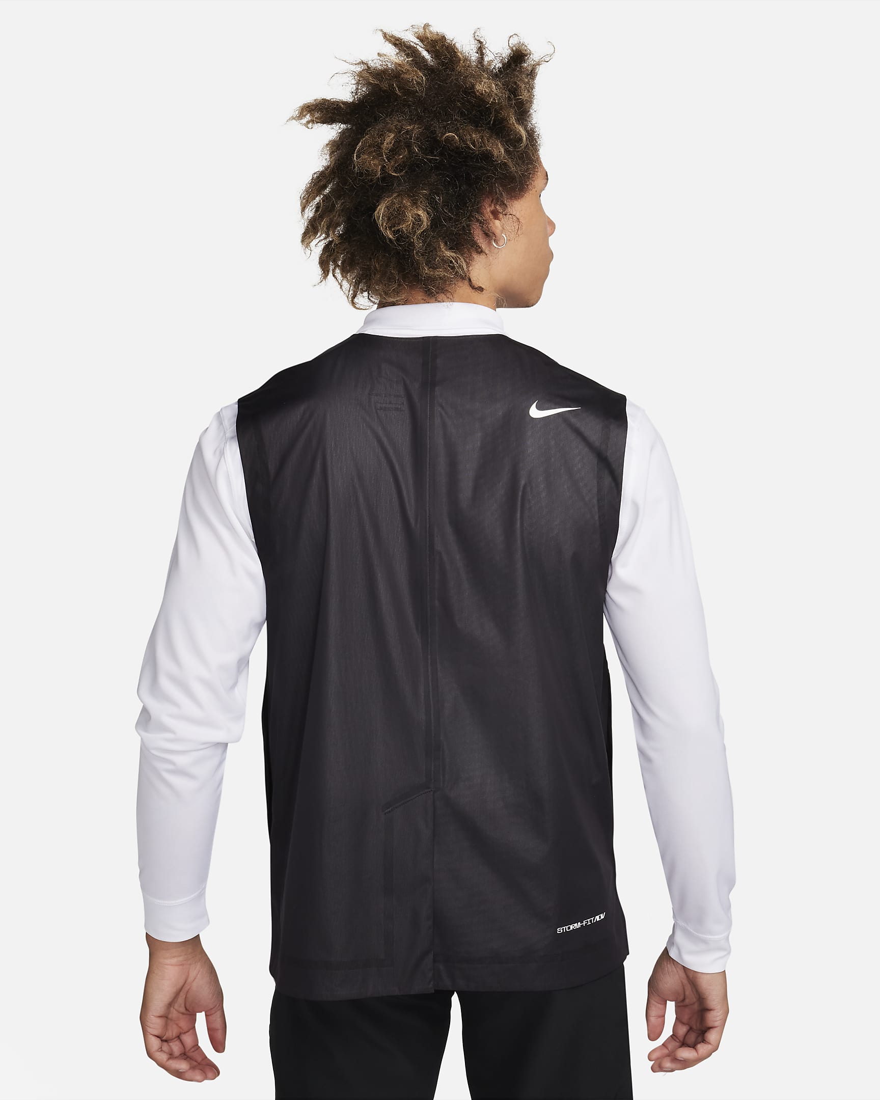 Nike Storm-FIT ADV golfbodywarmer voor heren - Zwart/Zwart/Anthracite/Wit