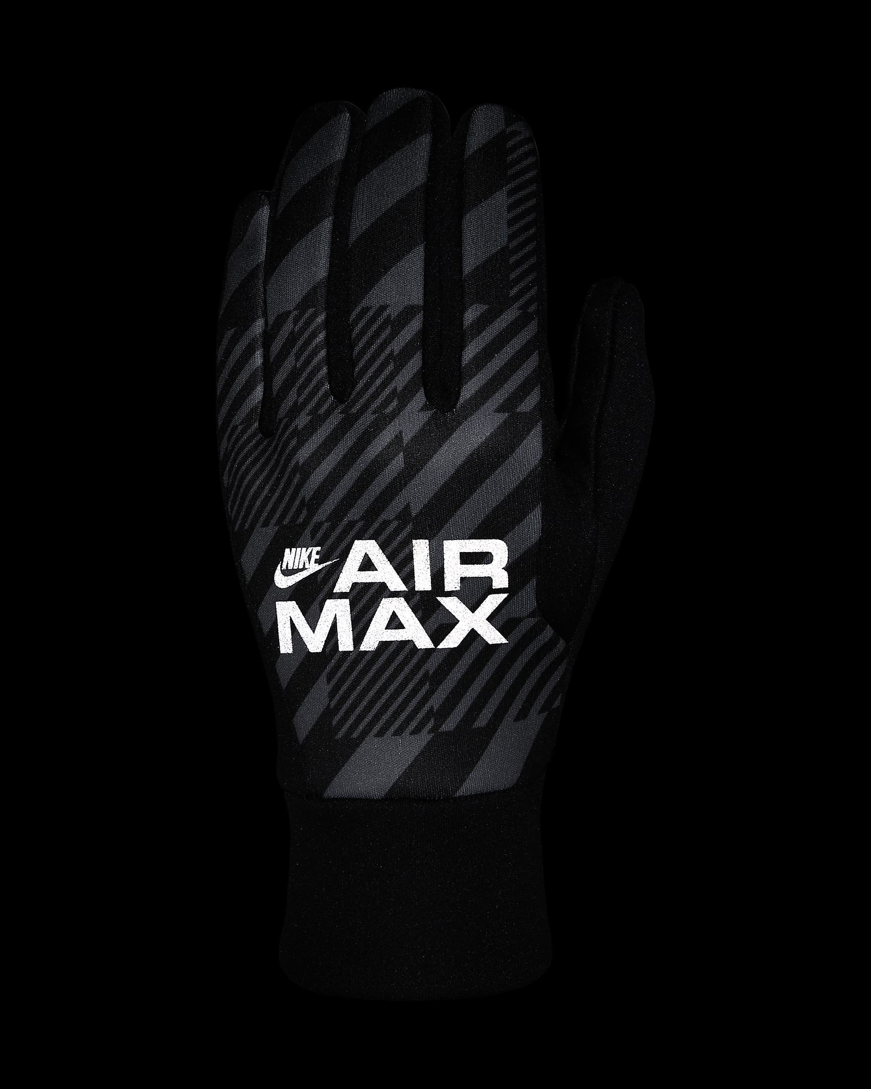 Gants de foot Therma-FIT Nike Academy - Noir/Smoke Grey/Metallic Silver