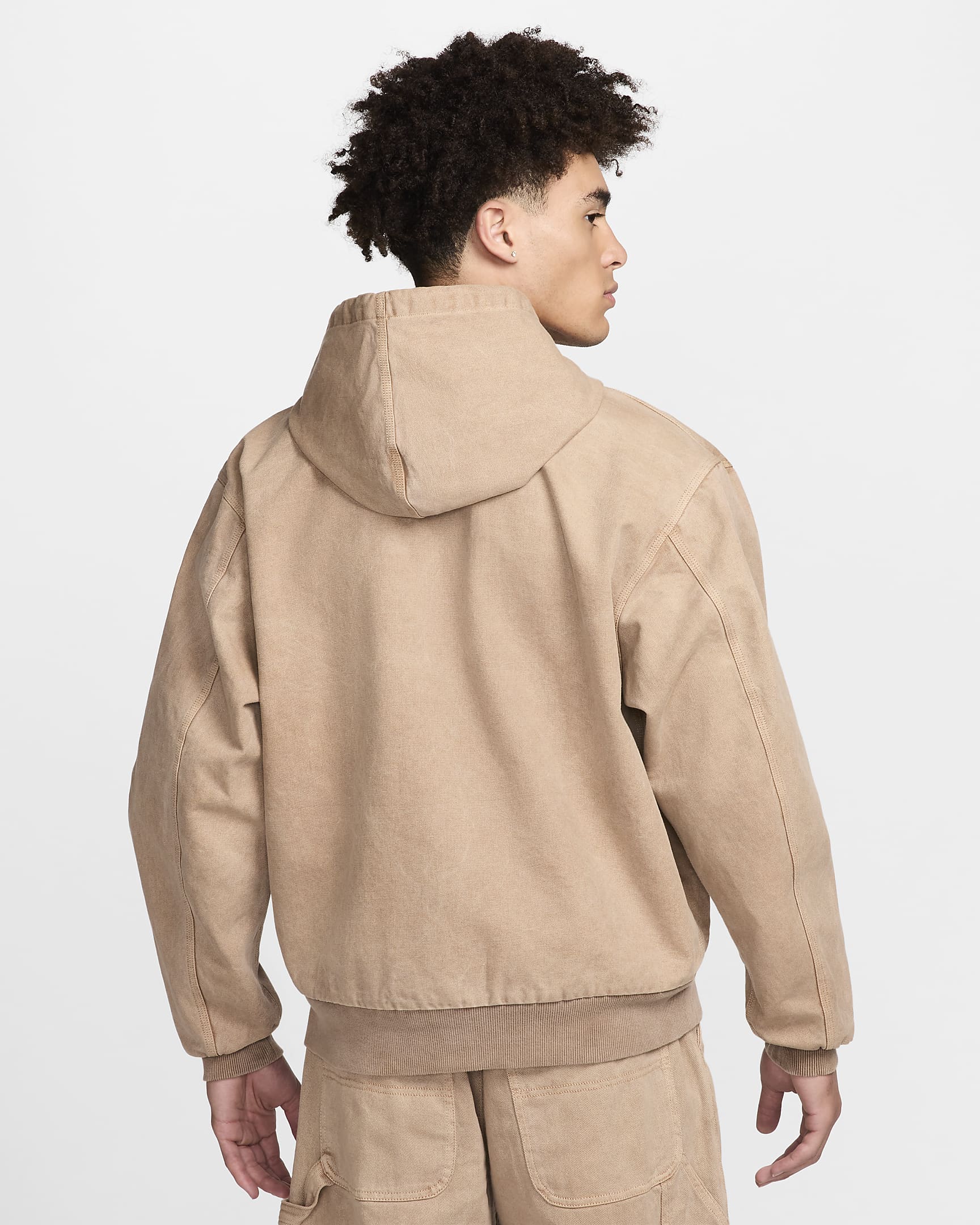 Veste à zip non doublée Nike Life pour homme - Hemp/Hemp