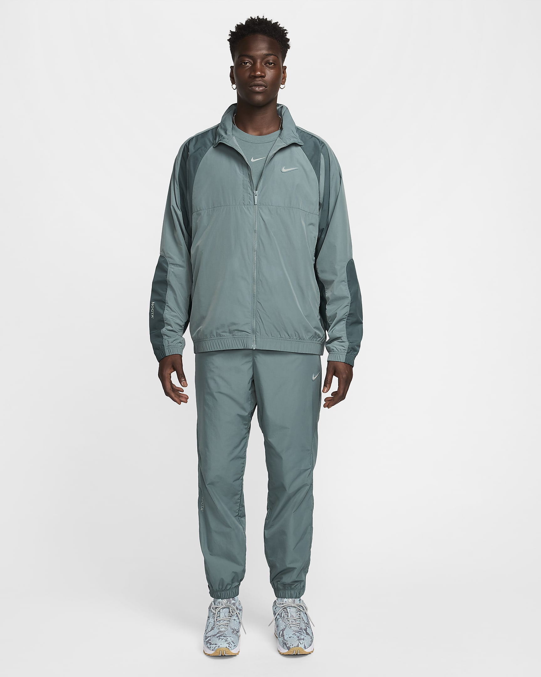 NOCTA Northstar nylon trainingsbroek - Mineral Slate/Faded Spruce/Mica Green