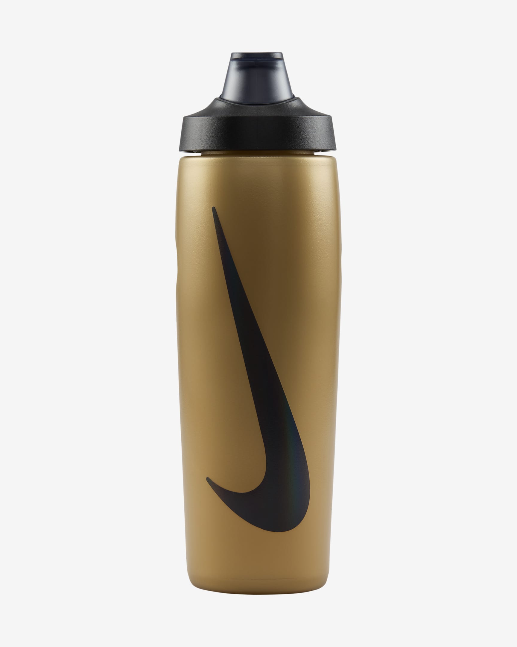 Nike Refuel Locking-Lid Water Bottle (710ml approx.) - Metallic Gold/Black