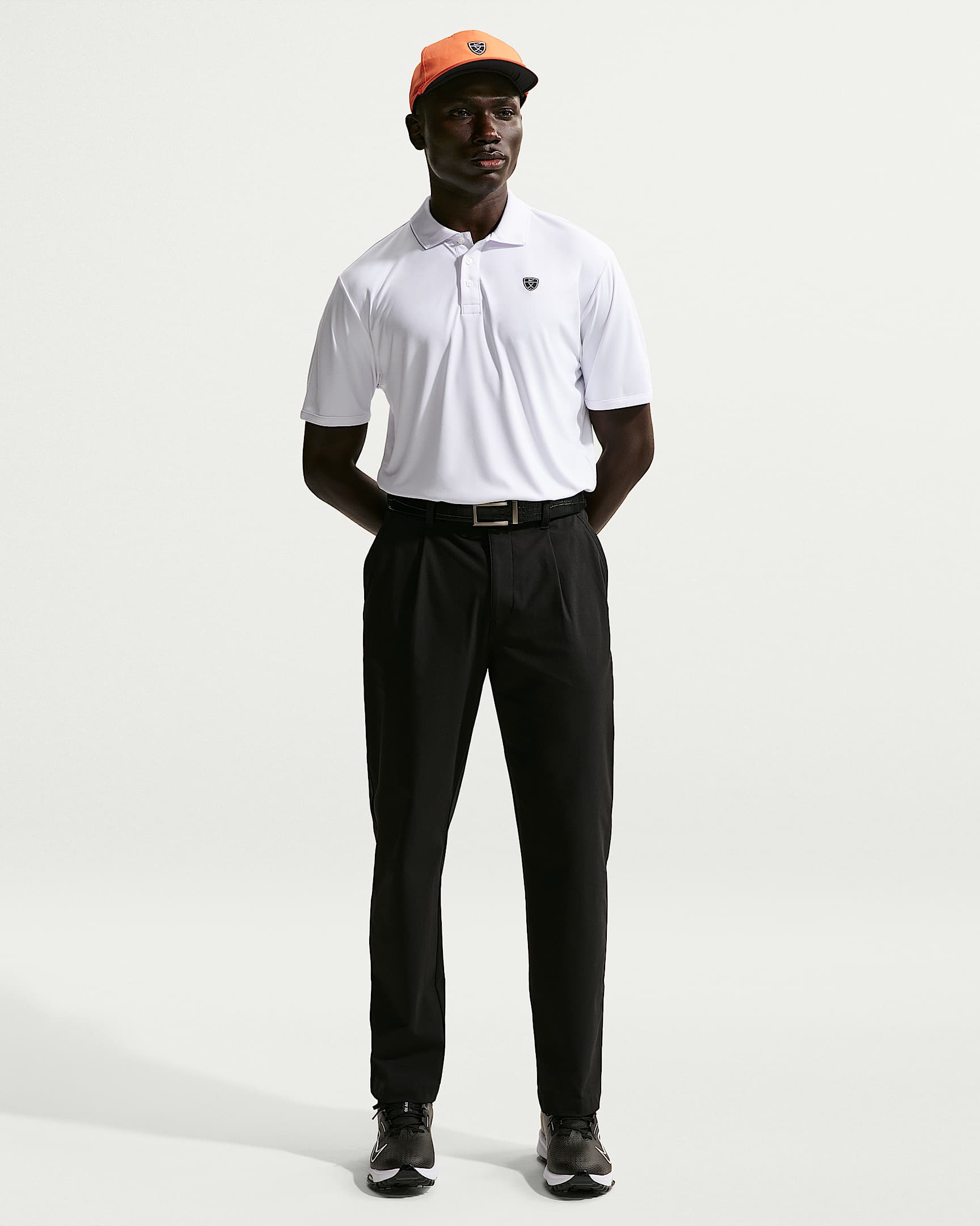 Nike Par Men's Dri-FIT Chest Logo Golf Polo - White/Black