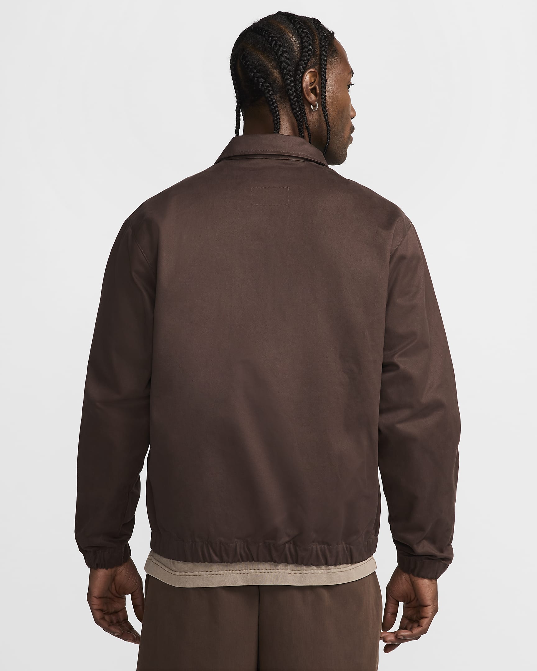 Vævet Nike Life-Harrington-jakke til mænd - Baroque Brown/Baroque Brown