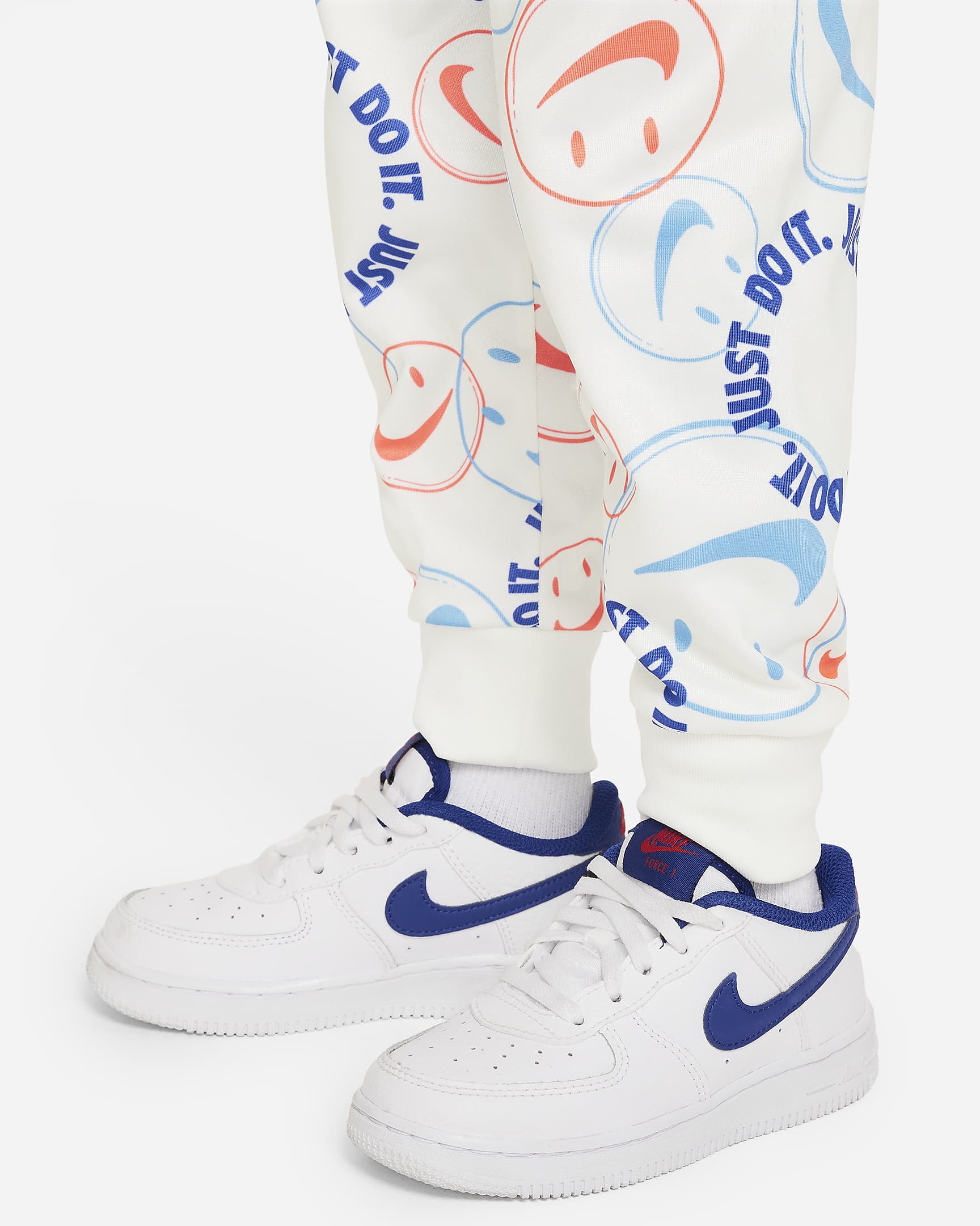 Nike Smiley Swoosh Printed Tricot Set Toddler Tracksuit - Sail