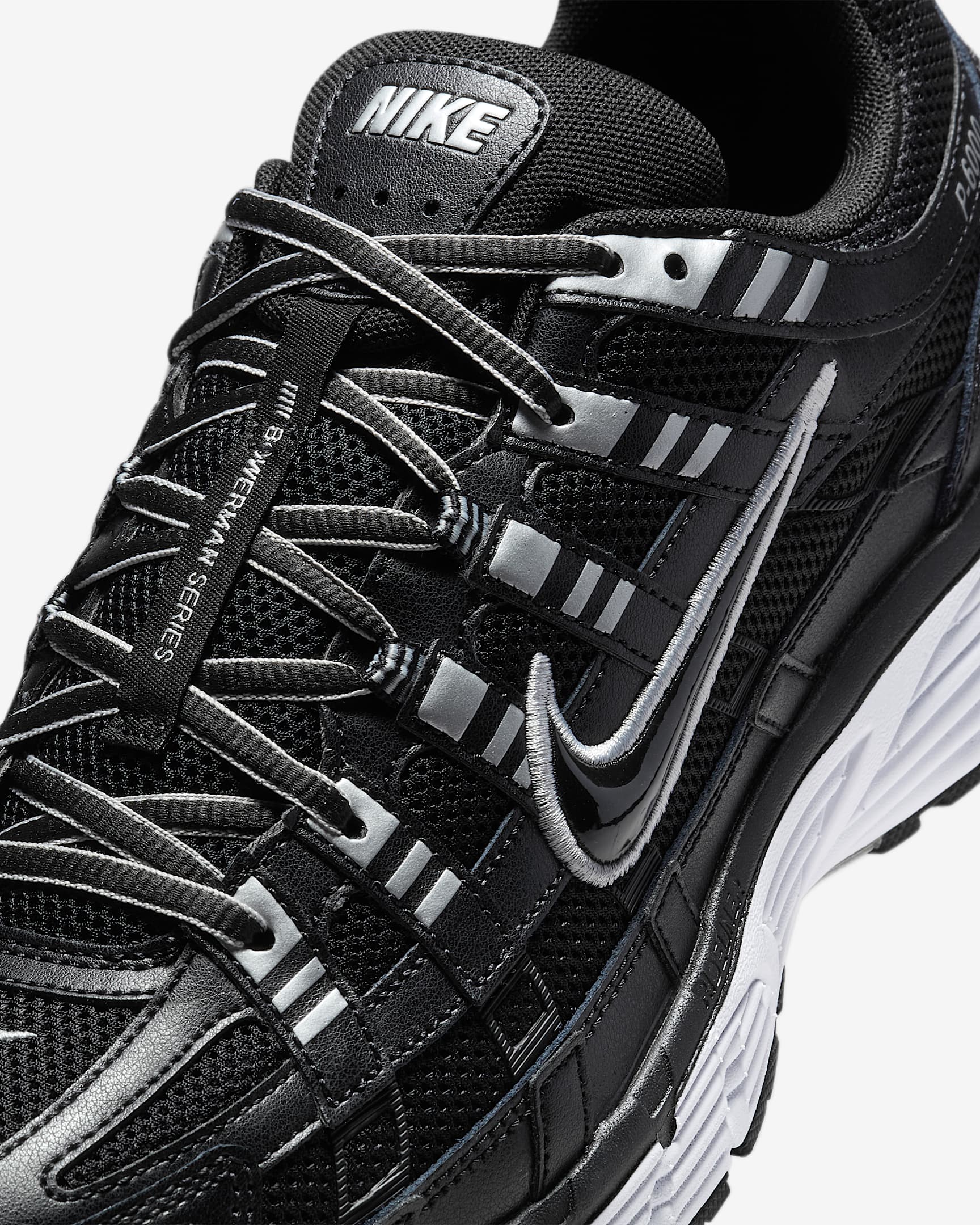 Nike P-6000 Shoes - Black/White/Metallic Silver/Black