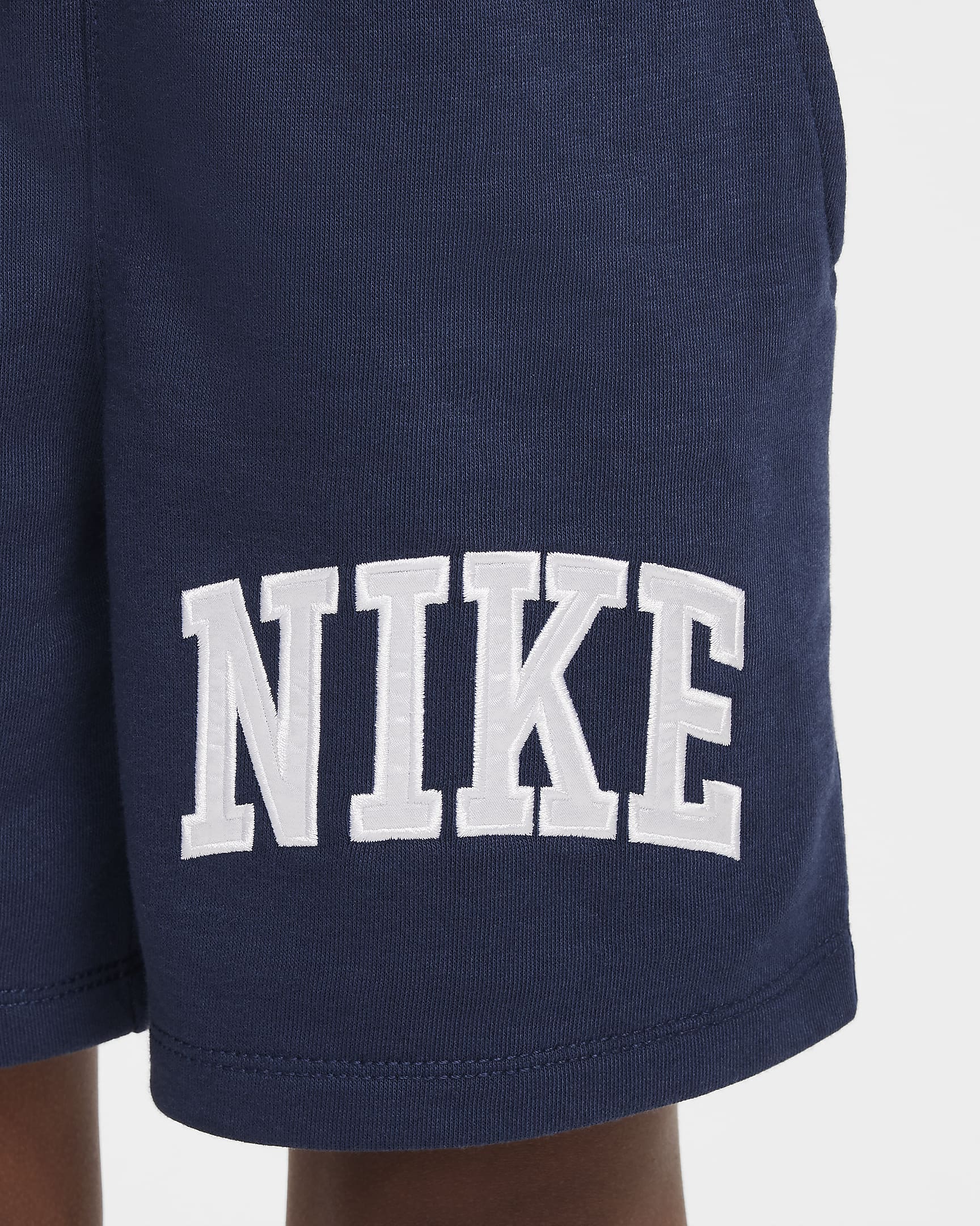 Nike Sportswear Club Little Kids' Applique French Terry Shorts - Midnight Navy