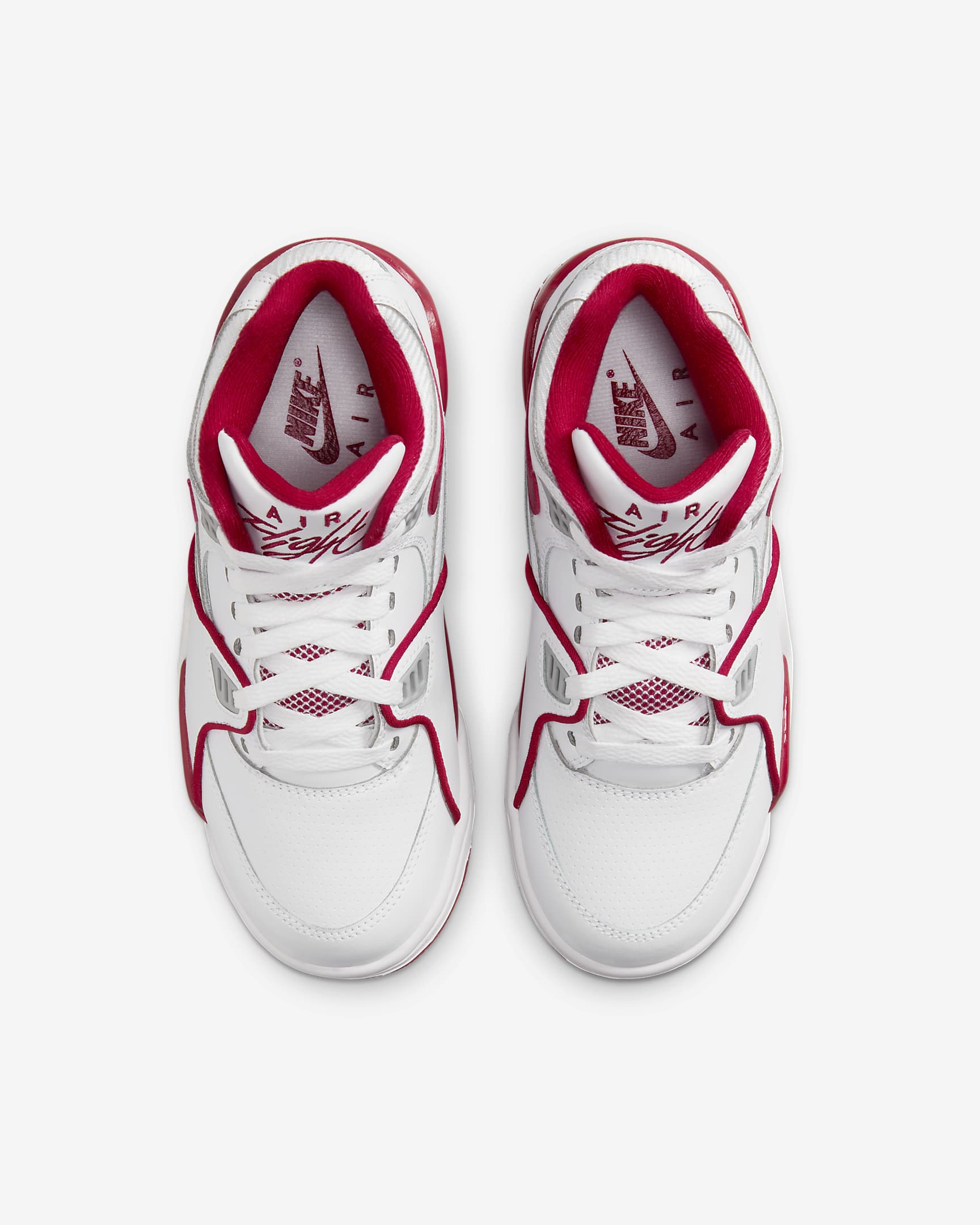 Nike Air Flight 89 Older Kids' Shoes - White/Wolf Grey/Varsity Red