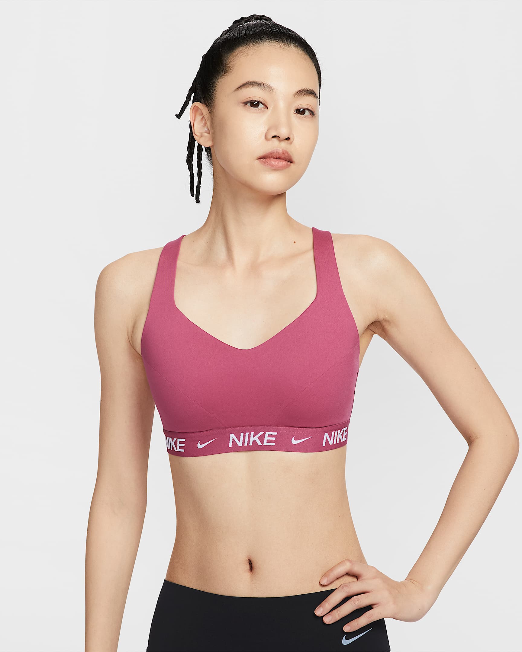 Nike Indy High-Support Women's Padded Adjustable Sports Bra - Sweet Beet