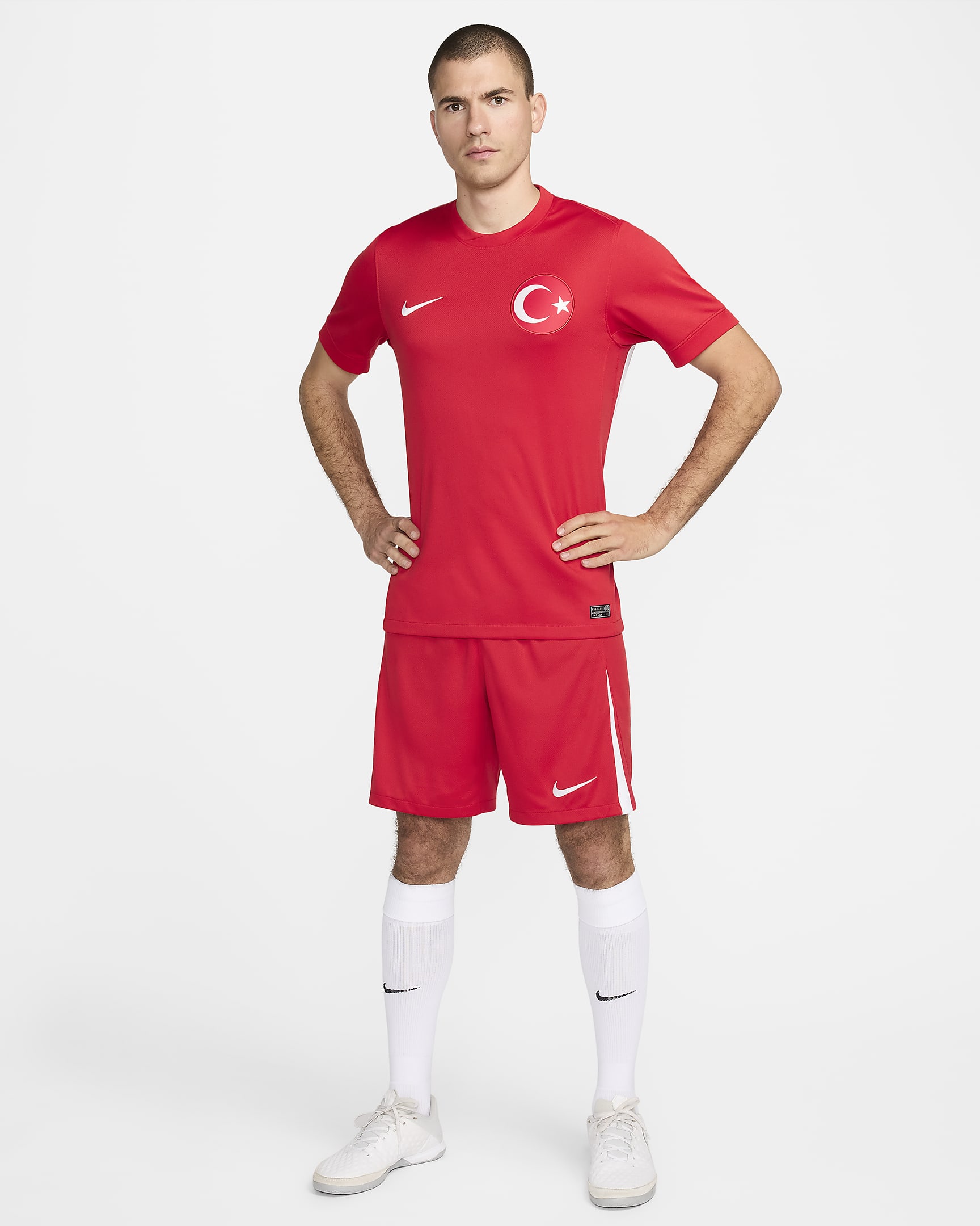 Türkei 2024/25 Stadium Away Nike Replica Fußballtrikot mit Dri-FIT-Technologie für Herren - Sport Red/Sport Red/Weiß