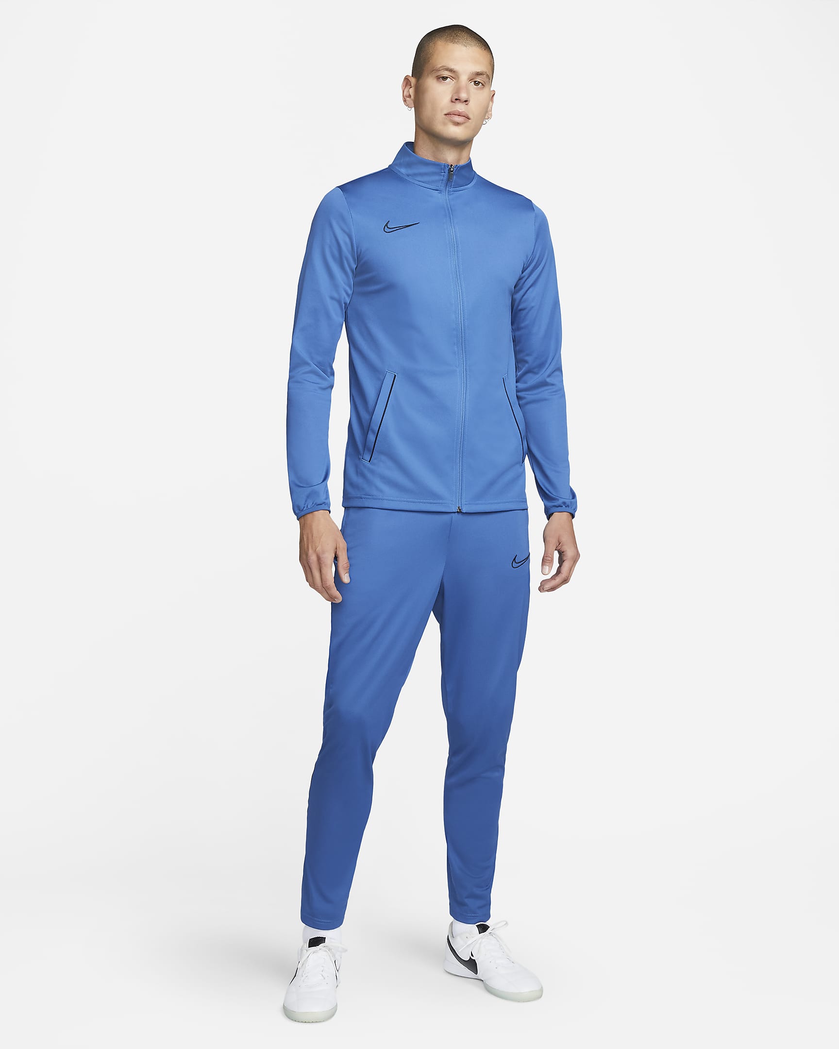 Conjunto de entrenamiento de fútbol de tejido Knit para hombre Nike Dri-FIT Academy - Azul puerto deportivo oscuro/Negro/Negro
