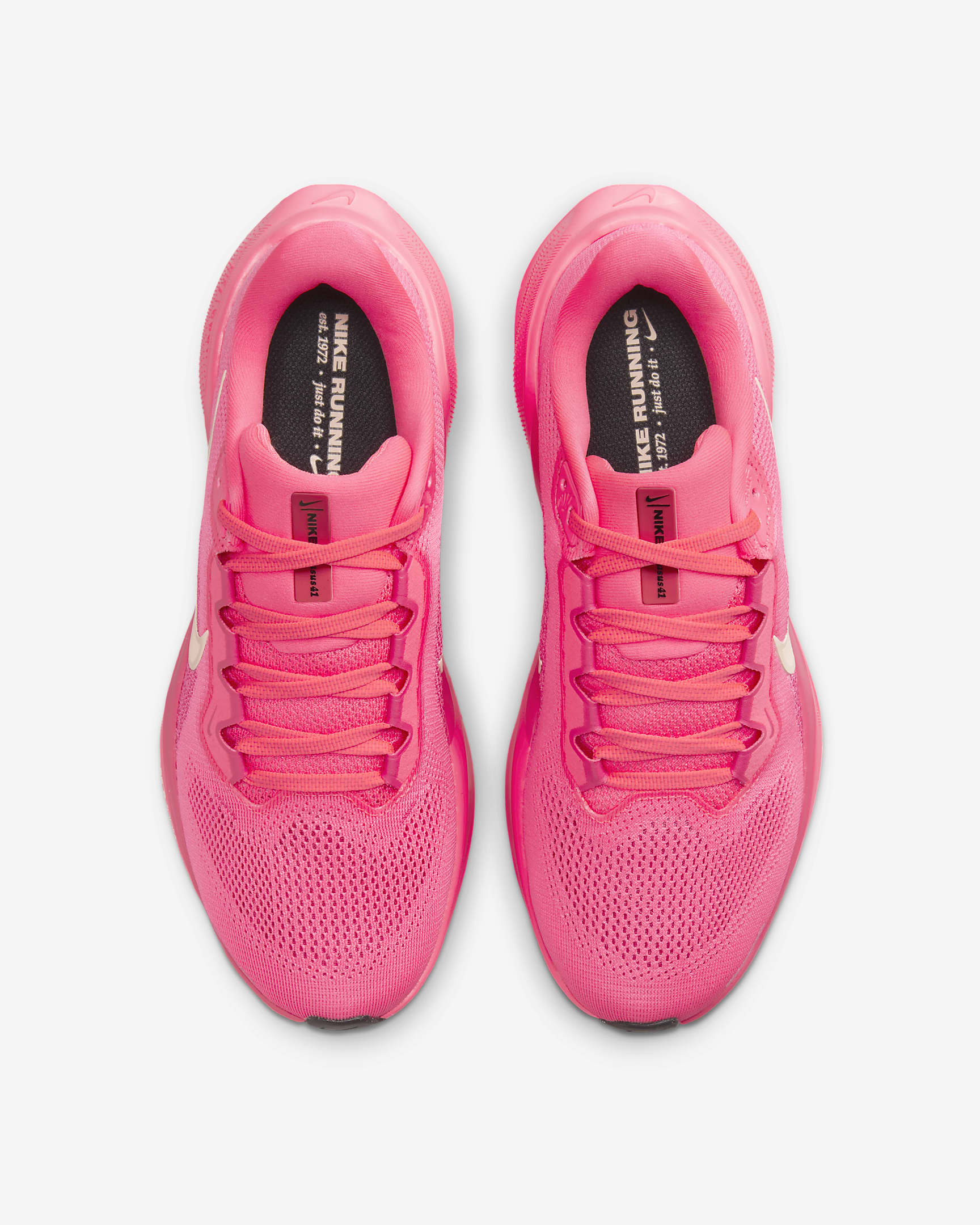 Tenis de correr en pavimento para mujer Nike Pegasus 41 - Ponche cálido/Rosa margarita/Negro/Tinte carmesí