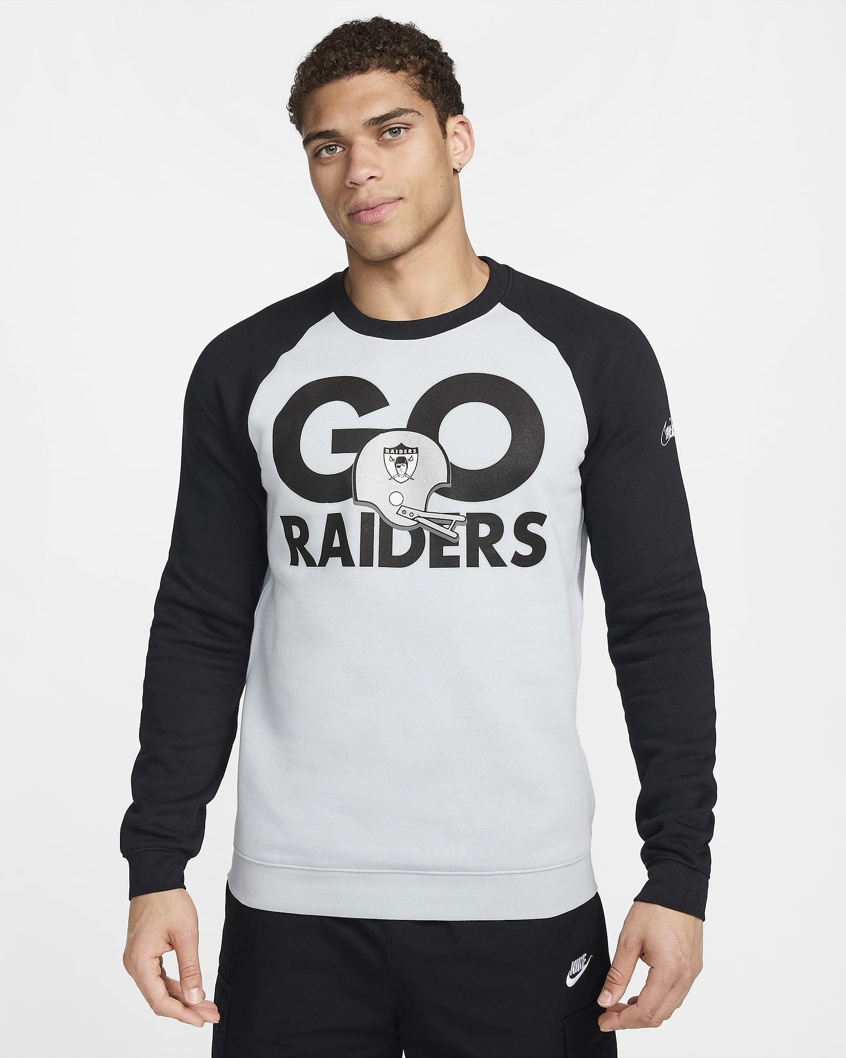 Nike Historic Raglan (NFL Raiders) Dessuadora - Home - Field Silver