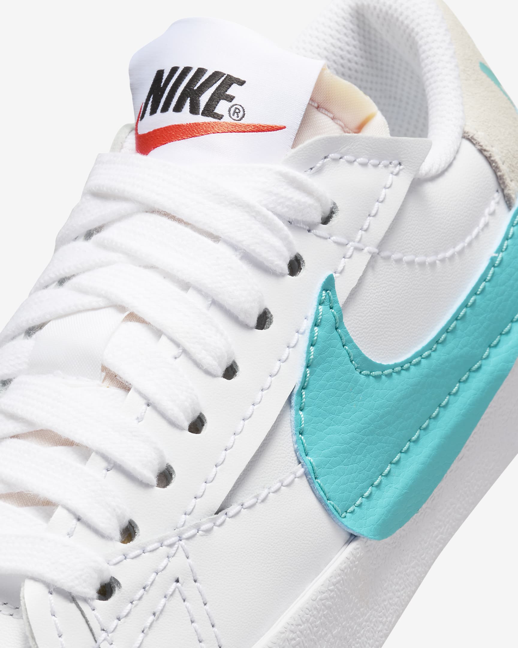 Nike Blazer Low '77 Jumbo Women's Shoes - White/Summit White/Team Orange/Dusty Cactus