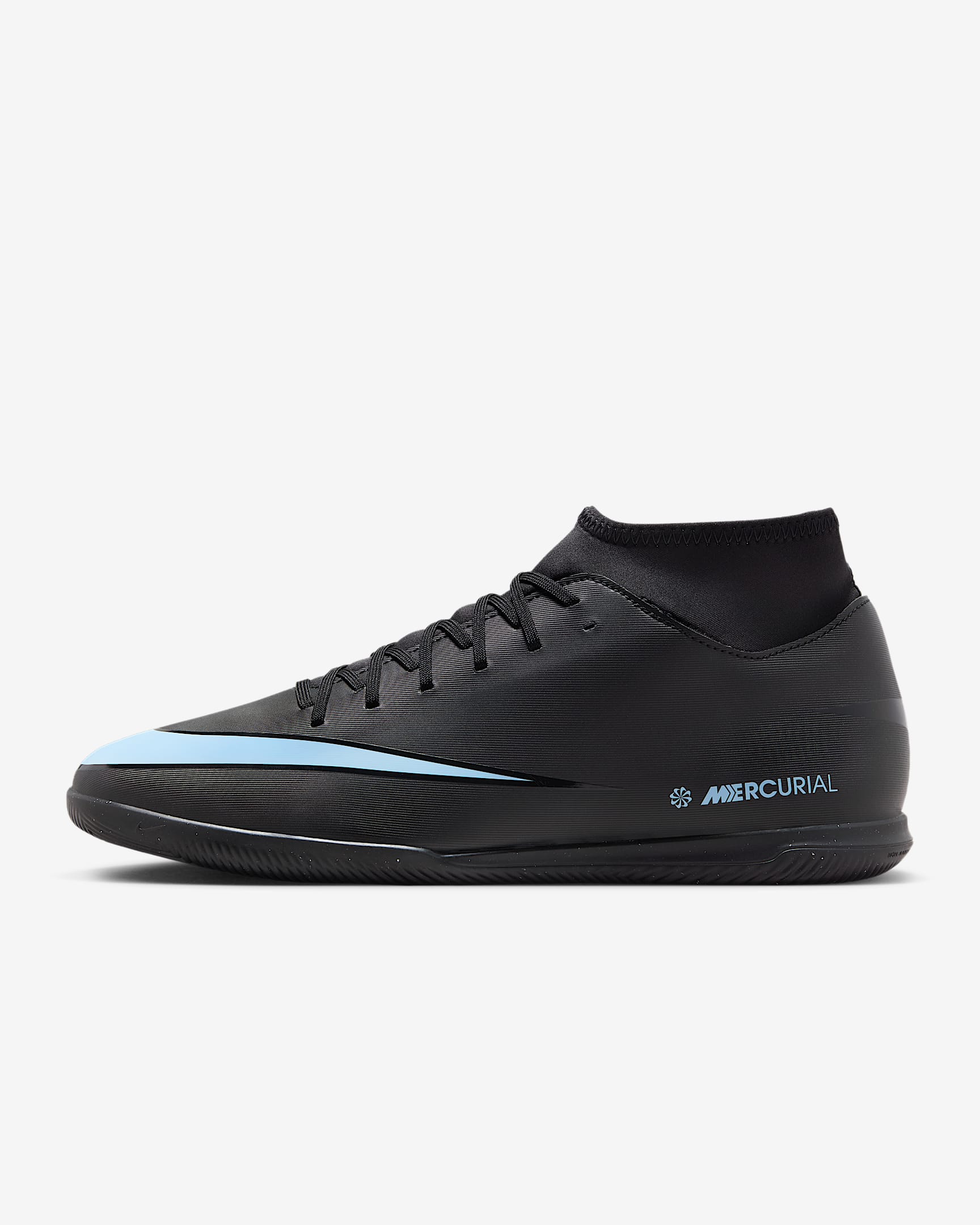Nike Mercurial Superfly 10 Club high top zaalvoetbalschoenen - Zwart/Ice Blue
