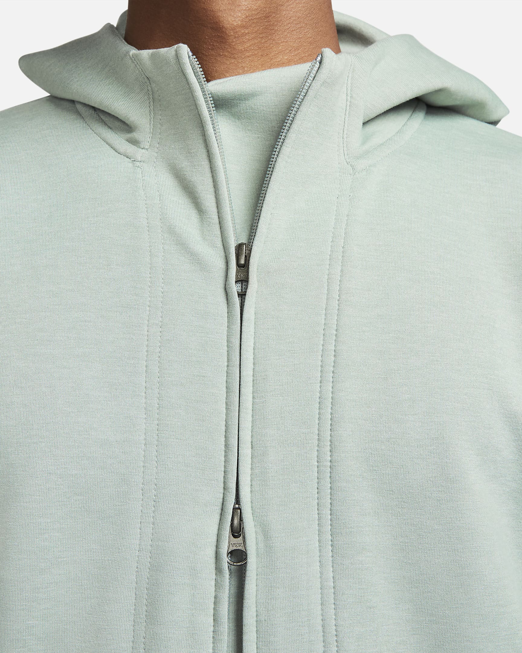 Nike Yoga Dri-FIT Men's Full-Zip Fleece Hoodie - Mica Green/Pure