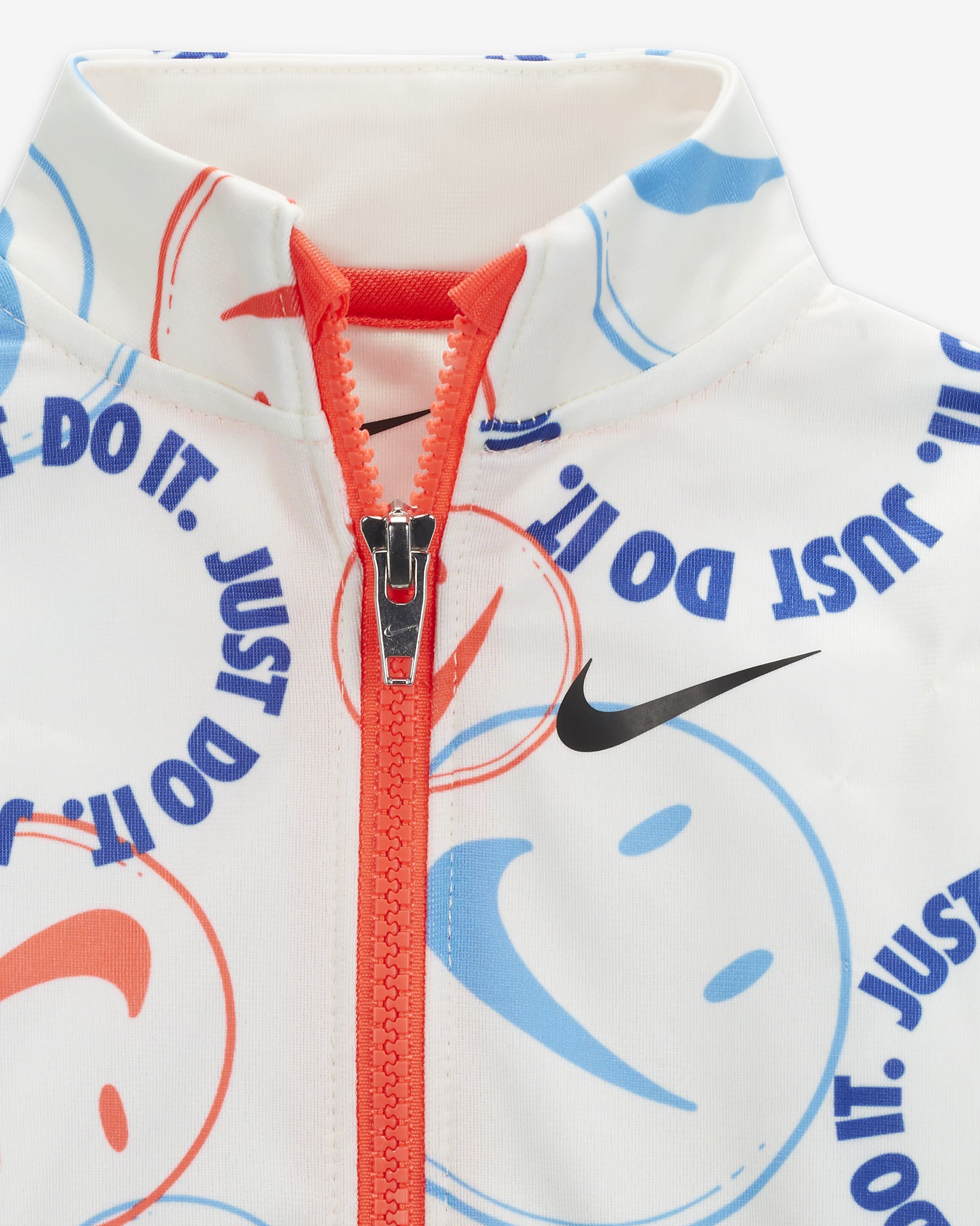 Nike Smiley Swoosh Printed Tricot Set Baby Tracksuit - Sail