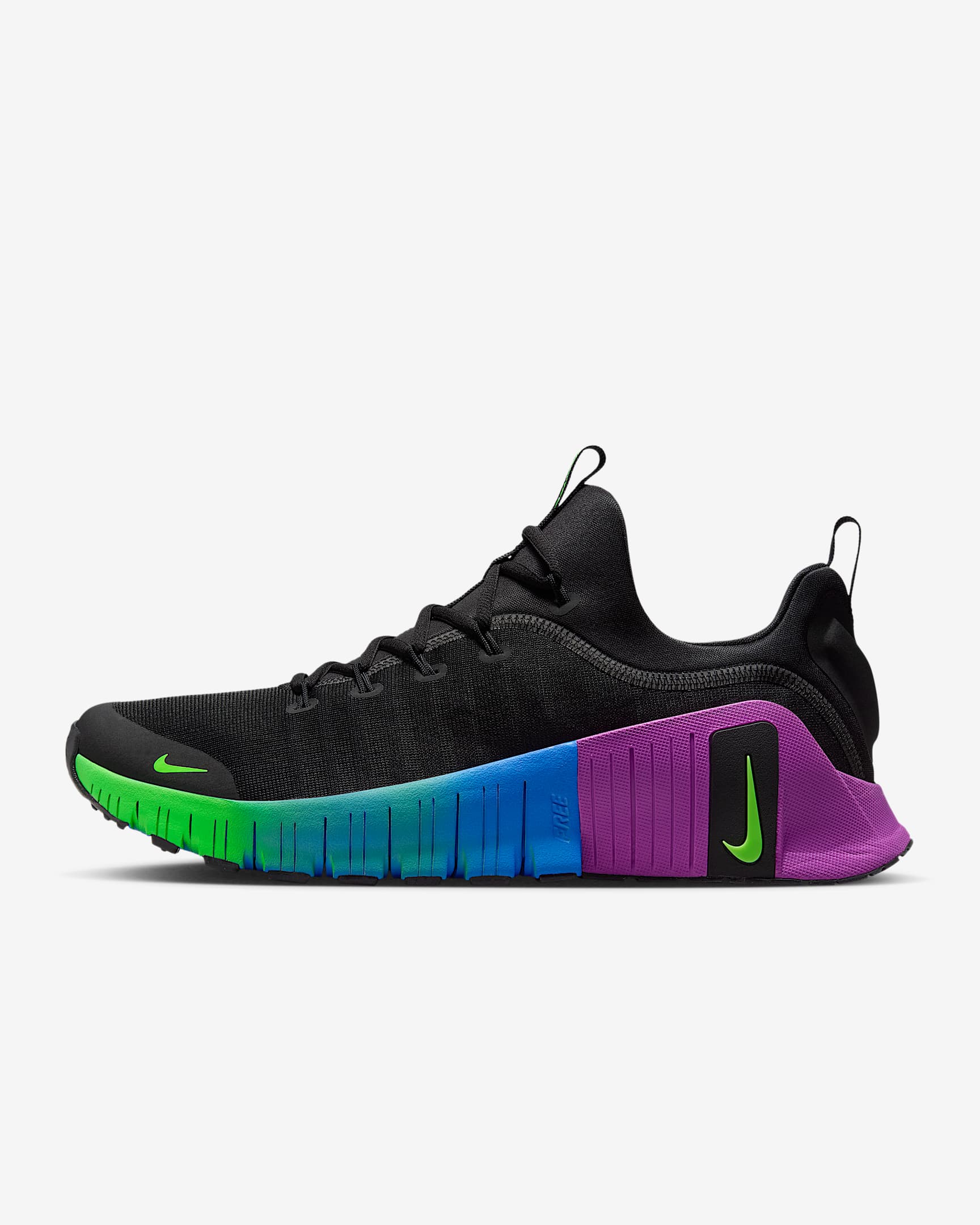 Scarpa da allenamento Nike Free Metcon 6 – Uomo - Nero/Vivid Purple/Comet Blue/Green Strike