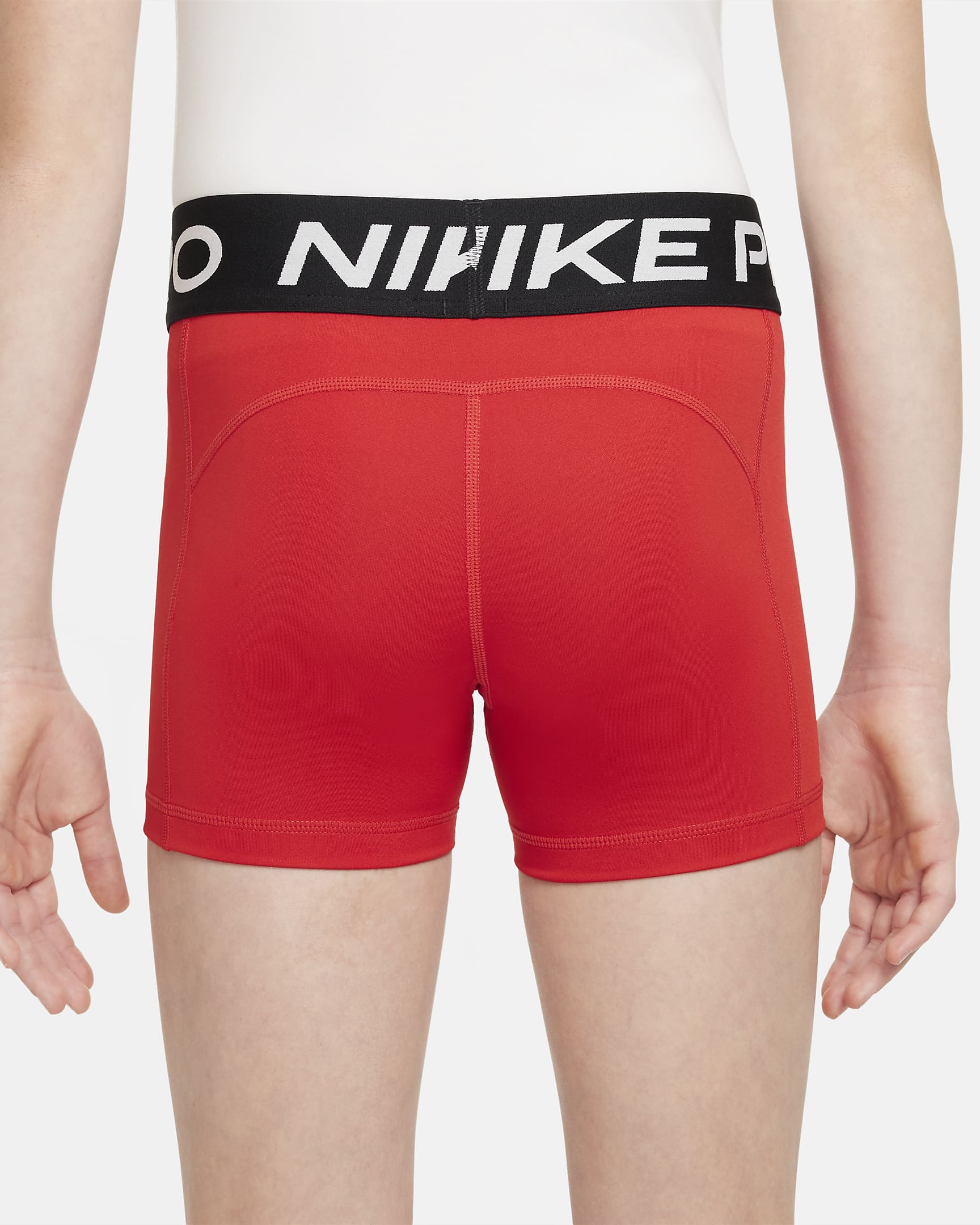 Shorts para niña talla grande Nike Pro - Rojo universitario/Blanco